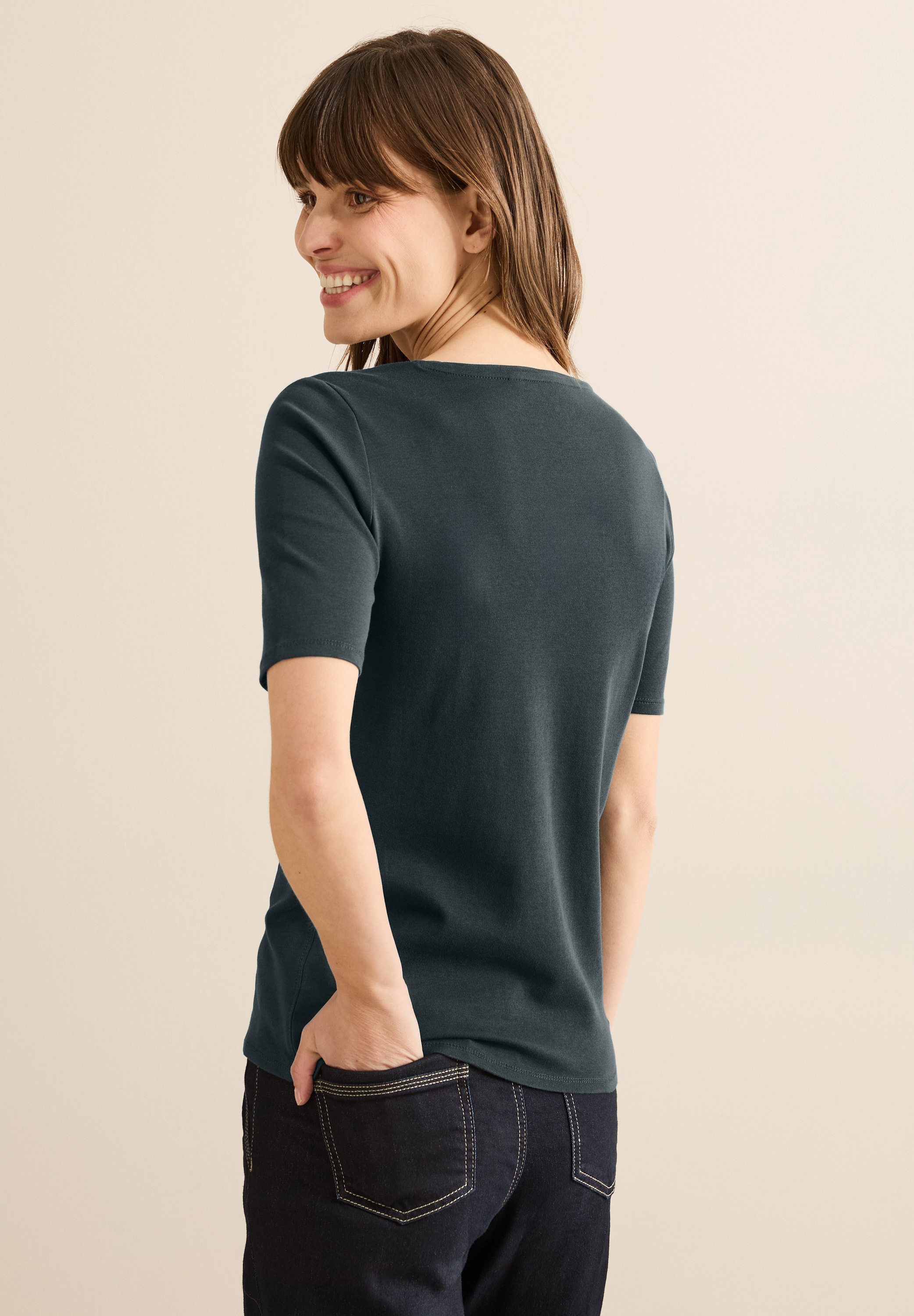 Cecil T-Shirt »Style Lena«, mit klassischem Rundhalsausschnitt