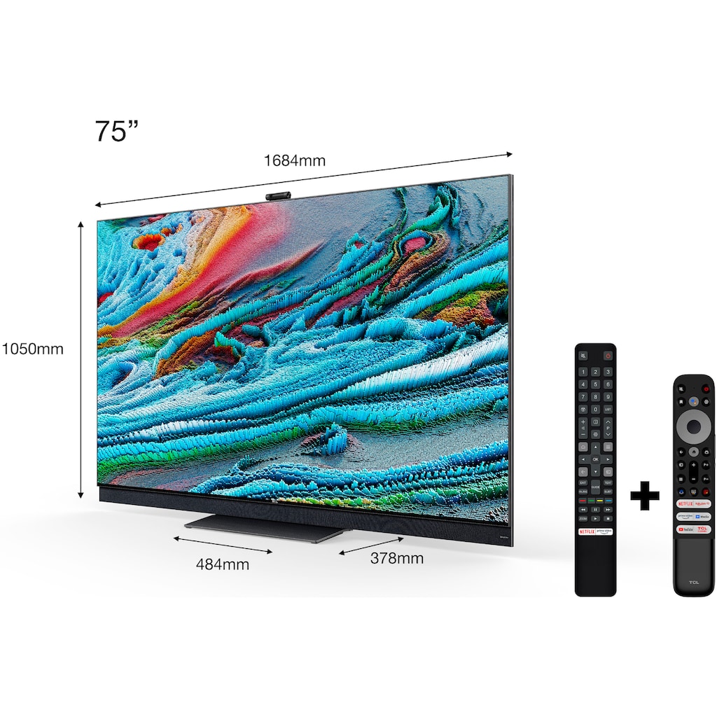 TCL QLED Mini LED-Fernseher »75X925X1«, 189 cm/75 Zoll, 8K, Google TV