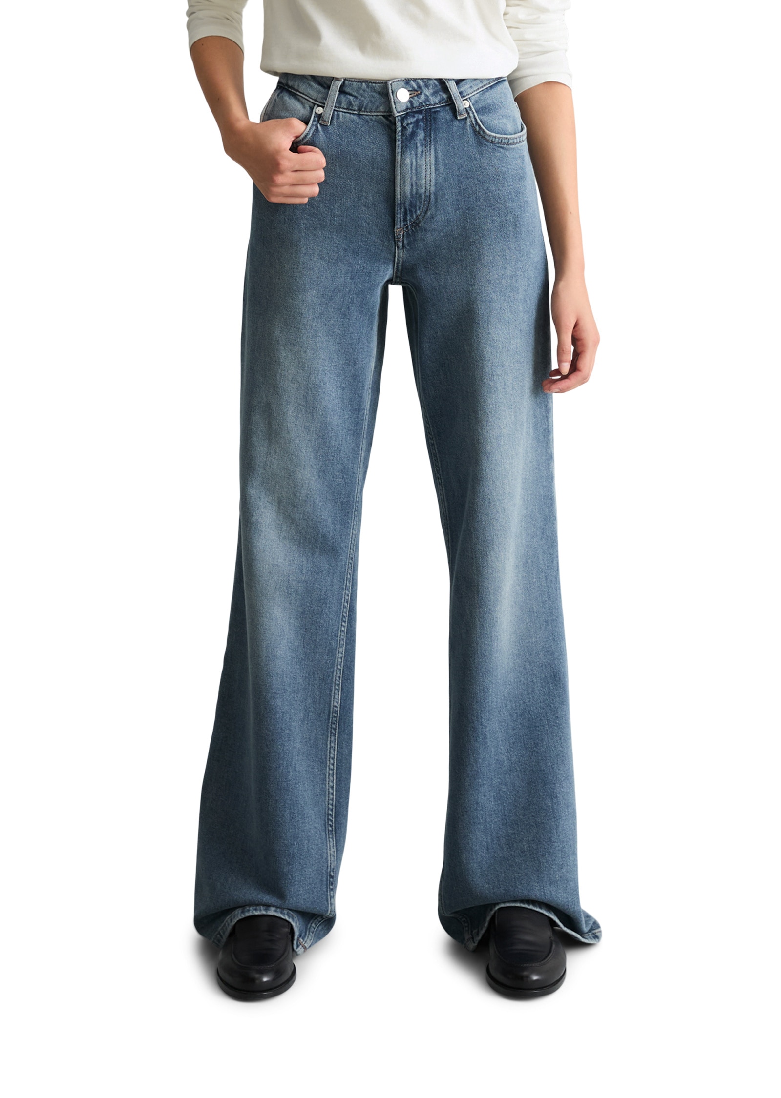 Marc OPolo DENIM Schlagjeans "aus Organic-Cotton-Lyocell-Mix"