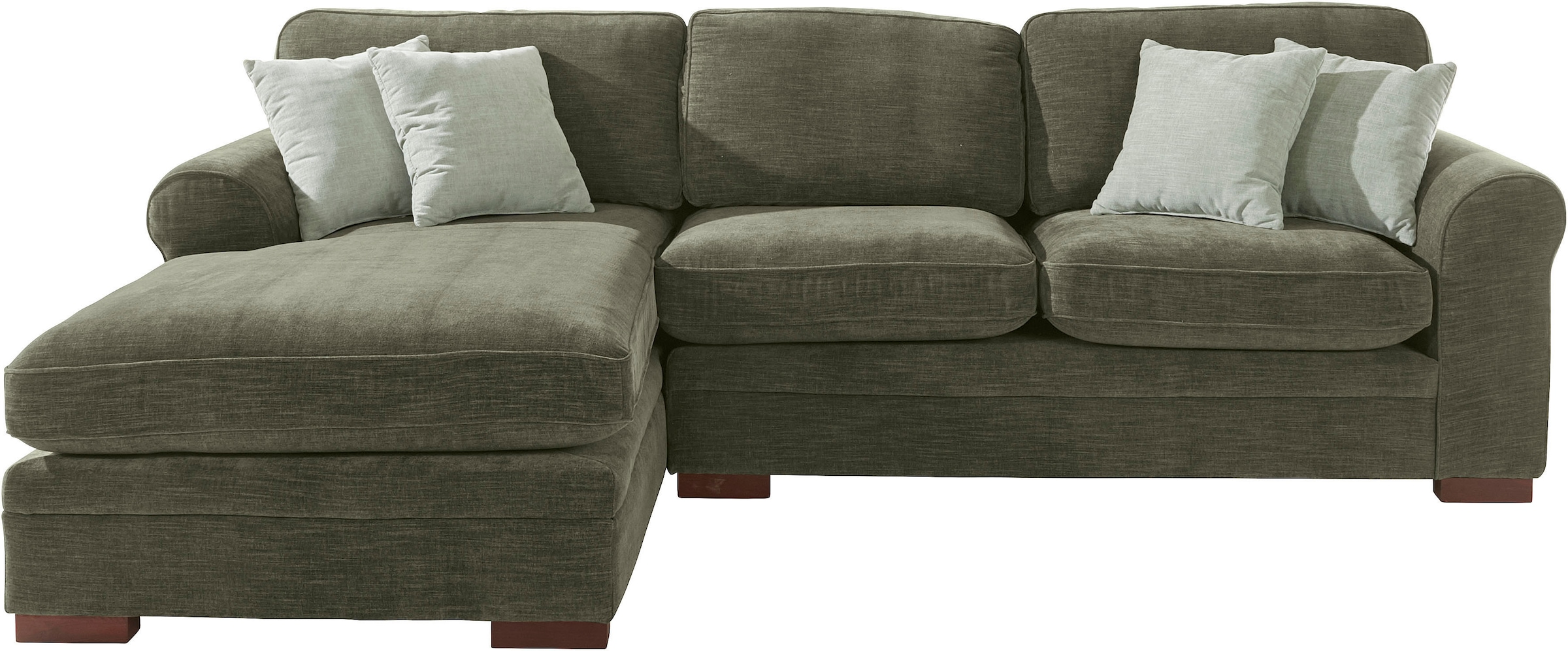 Home affaire Ecksofa "Broughton L-Form", weicher Sitzkomfort, incl. 4 Zierk günstig online kaufen