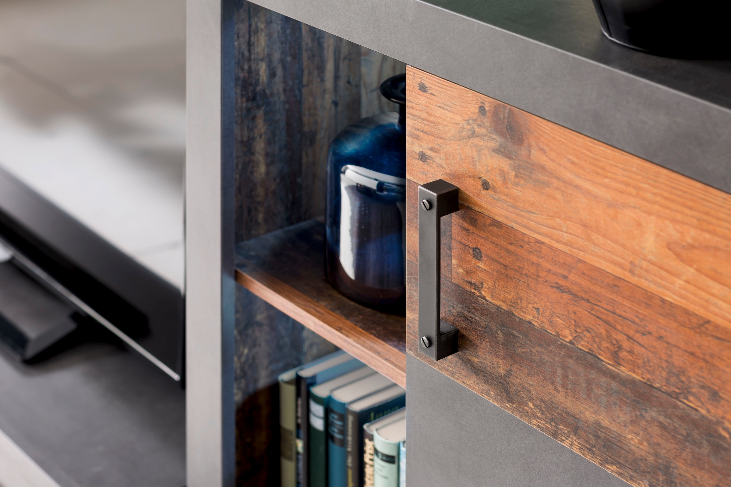 Home affaire Highboard »Ilana« Stauraumschrank mit 1 Tür & 3 Fächern - (B/T/H) 87/34/118 cm