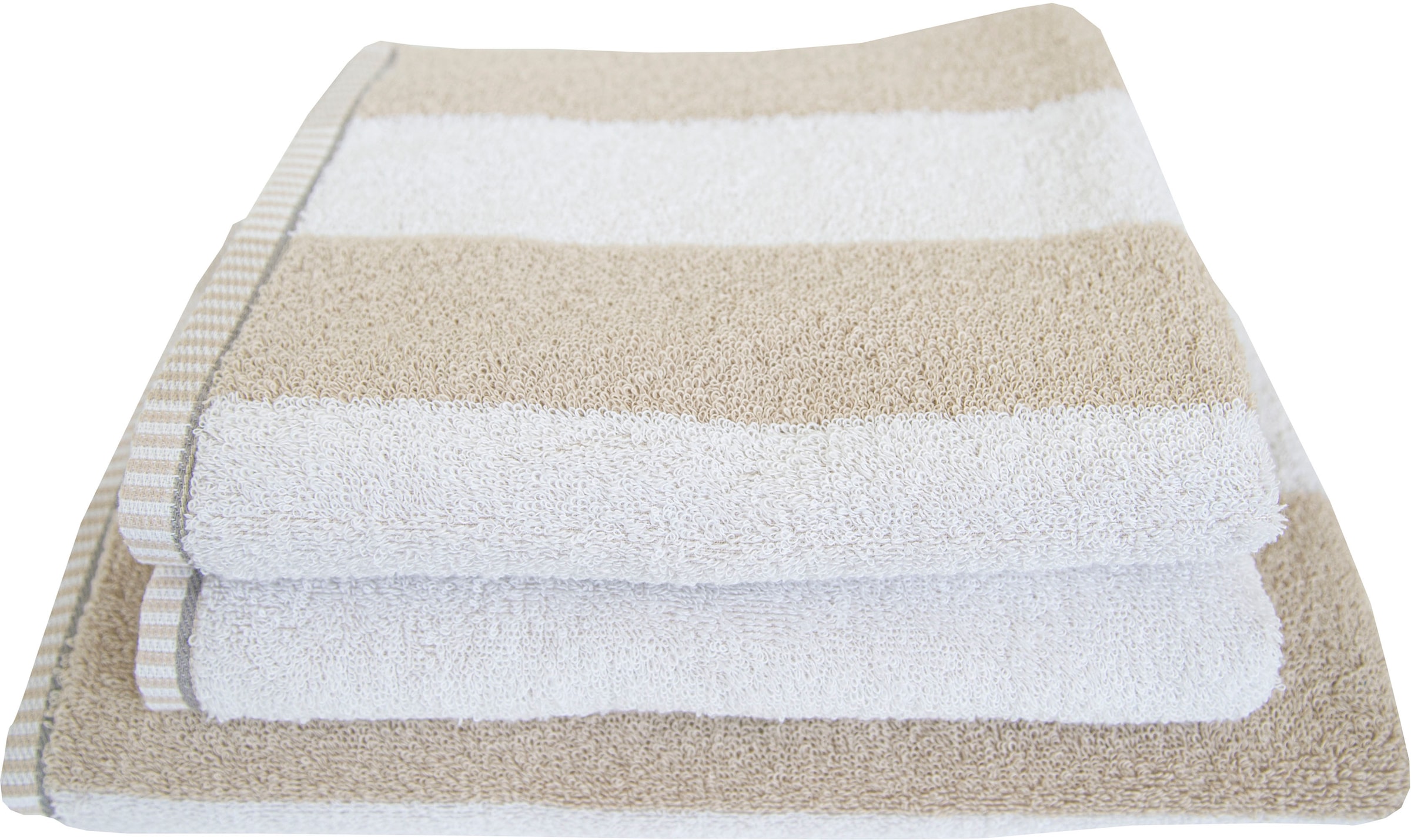 Dyckhoff Handtuch Set "Maritim, Block Stripe" Set 3 Stk. Frottier 2 Handtücher (50x100cm), 1 Duschtuch (70x140cm)