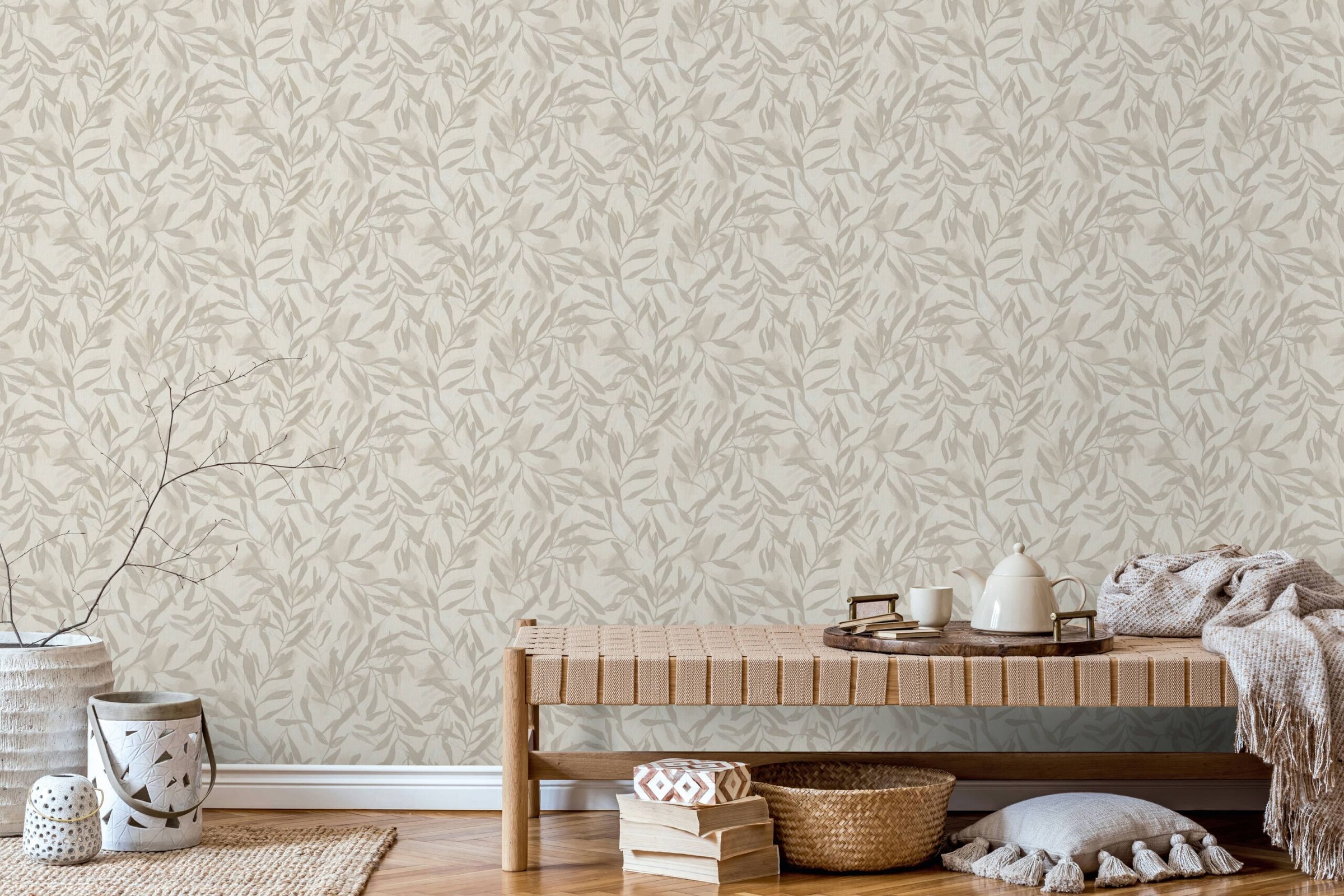 Marburg Vliestapete "Tapete Leaf Luxe" floral geprägt moderne Vliestapete für Wohnzimmer Schlafzimmer Küche