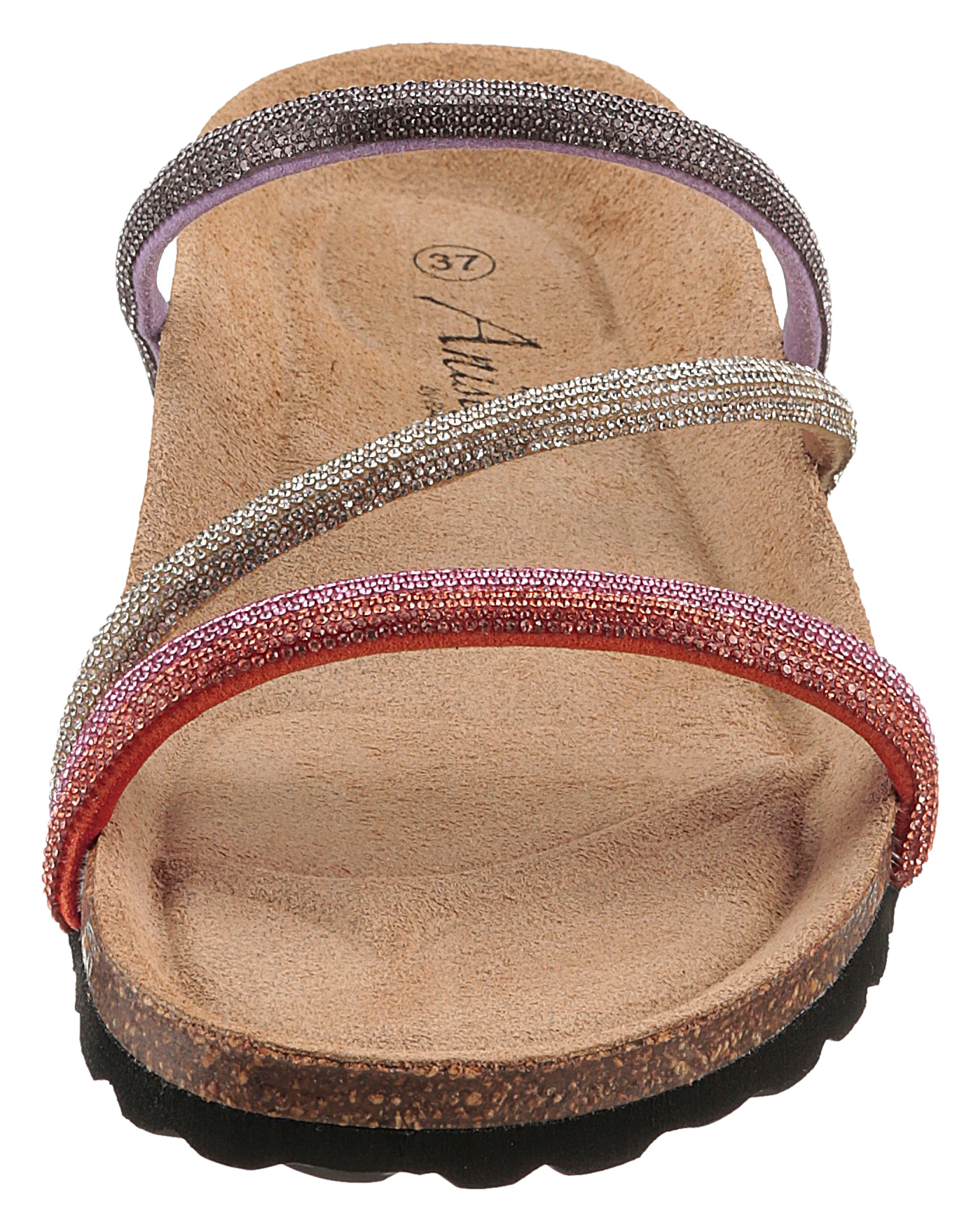 Aniston SHOES Pantolette, Sommerschuh, Strandschuh, Glitzersteine - NEUE KOLLEKTION