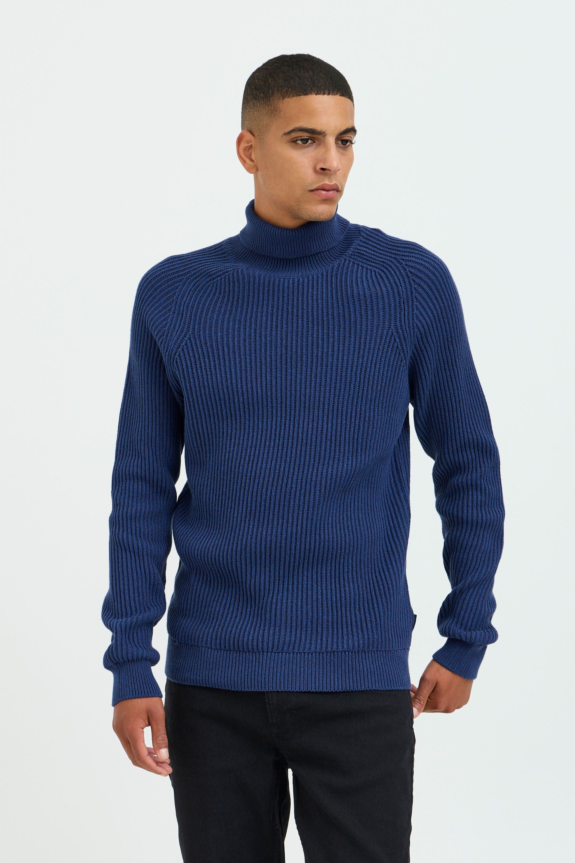 Blend Strickpullover "BHPullover" Klassischer Grobstrickpullover mit Rollkr günstig online kaufen