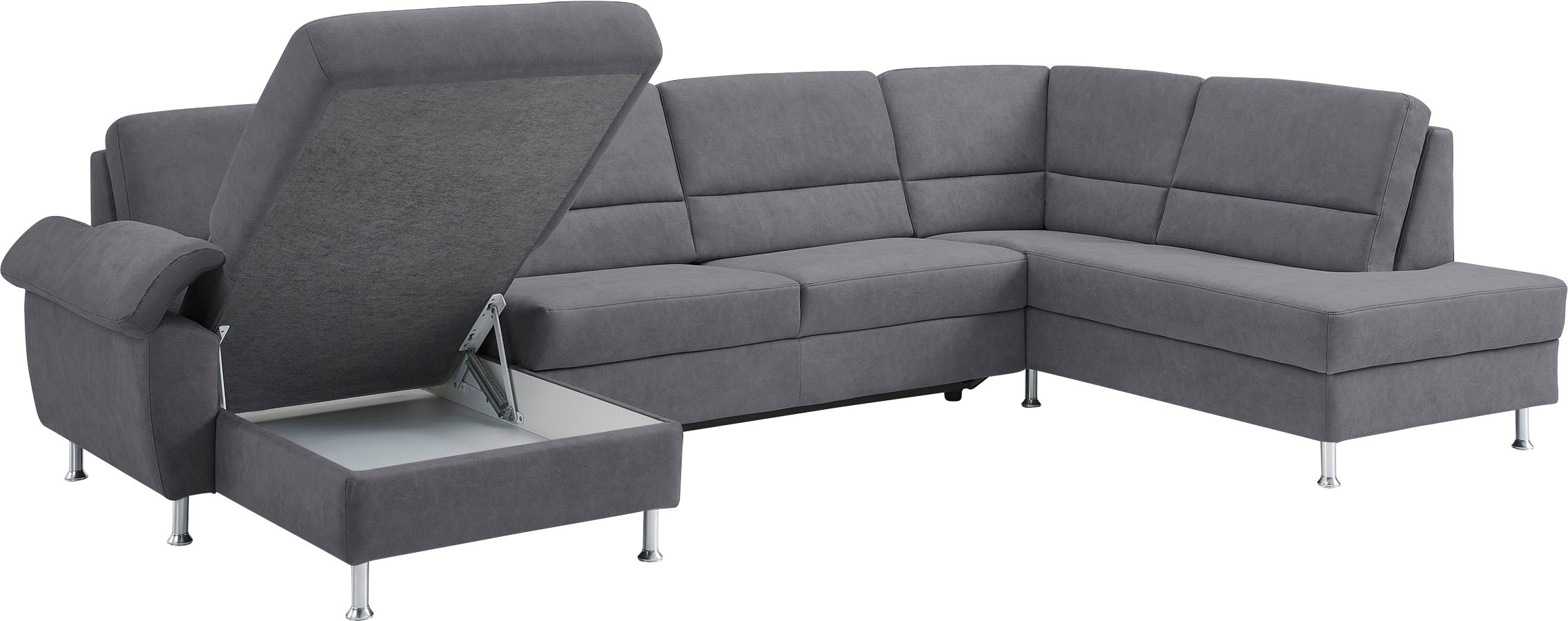 CALIZZA INTERIORS Wohnlandschaft »Onyx U-Form«, (3 St.), wahlweise mit Bettfunktion und Bettkasten