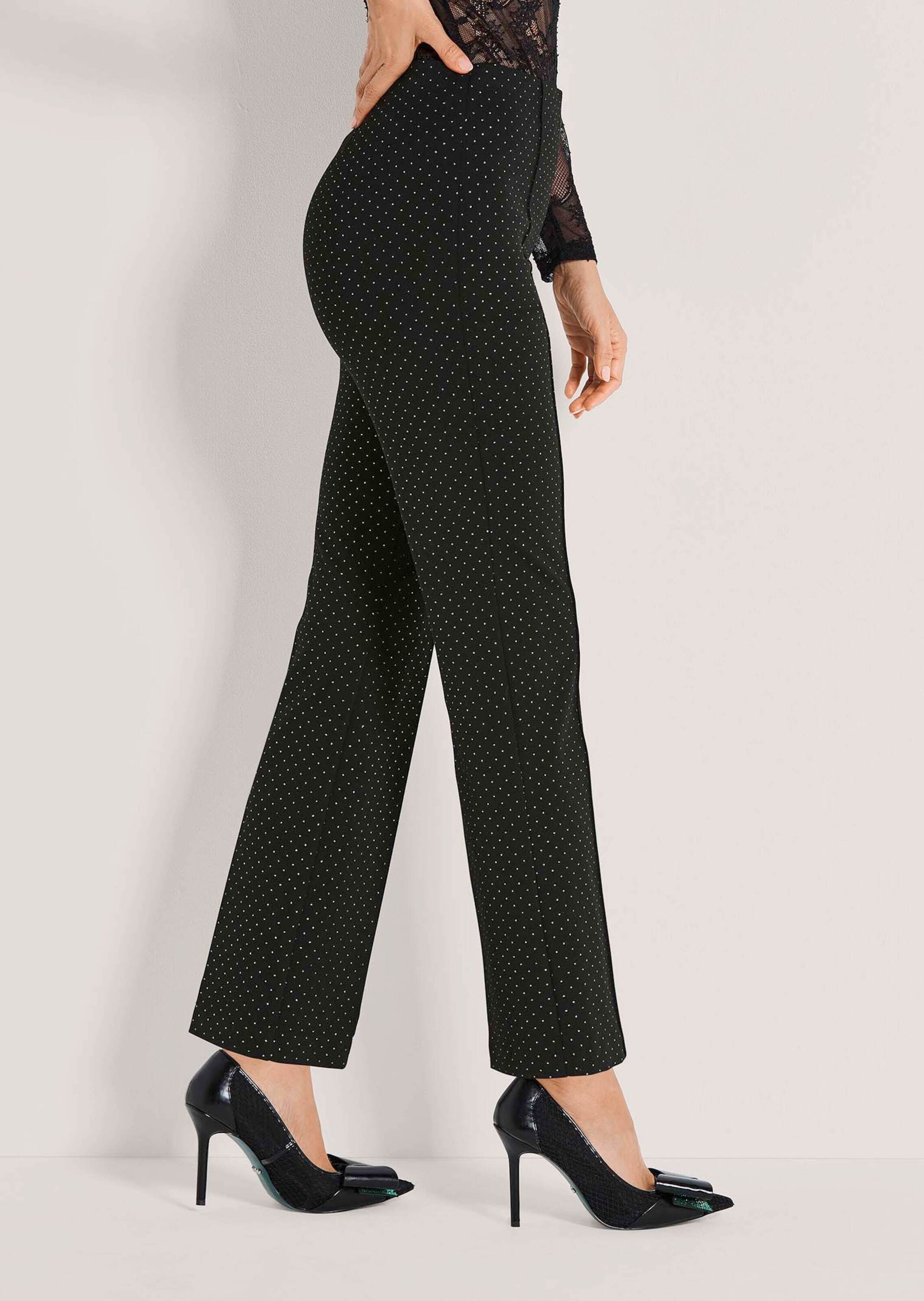 MADELEINE Leggings »Jerseyhose Glitzer Jerseyhose mit weitem Bein«