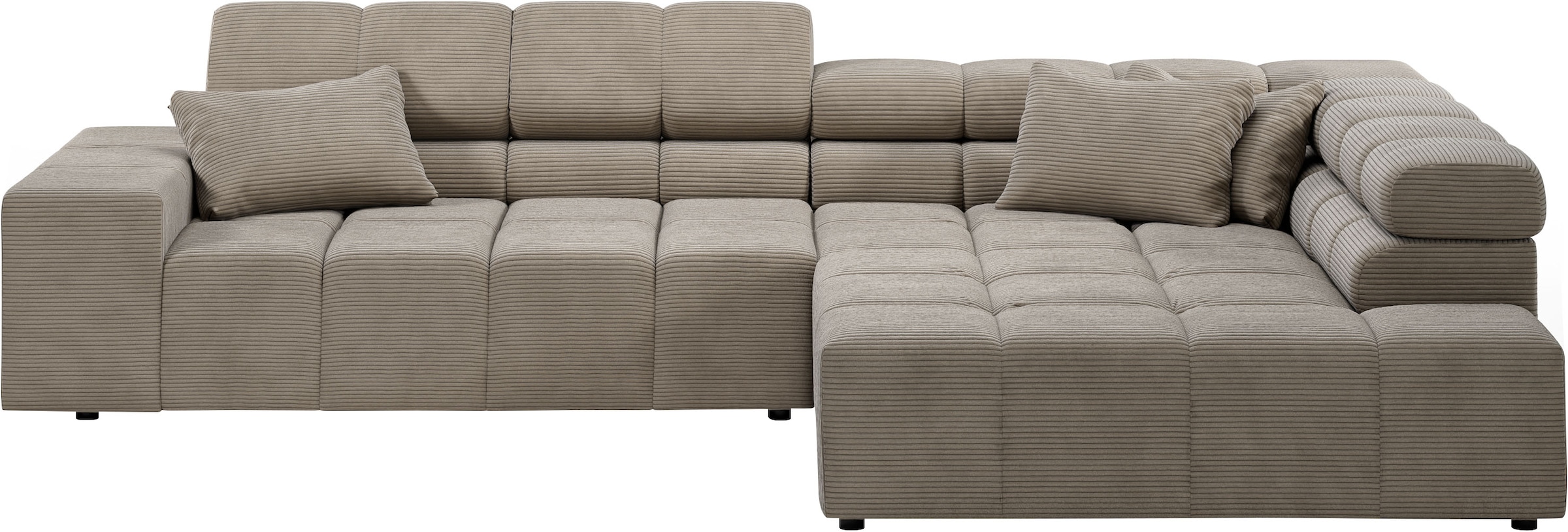 INOSIGN Ecksofa »Ancona incl. Kopfteilverstellung, OTTOs Choice, Breite 319cm, L-Form«, wahlweise motorische Sitztiefenverstellung, auch in Cord + Easy Care