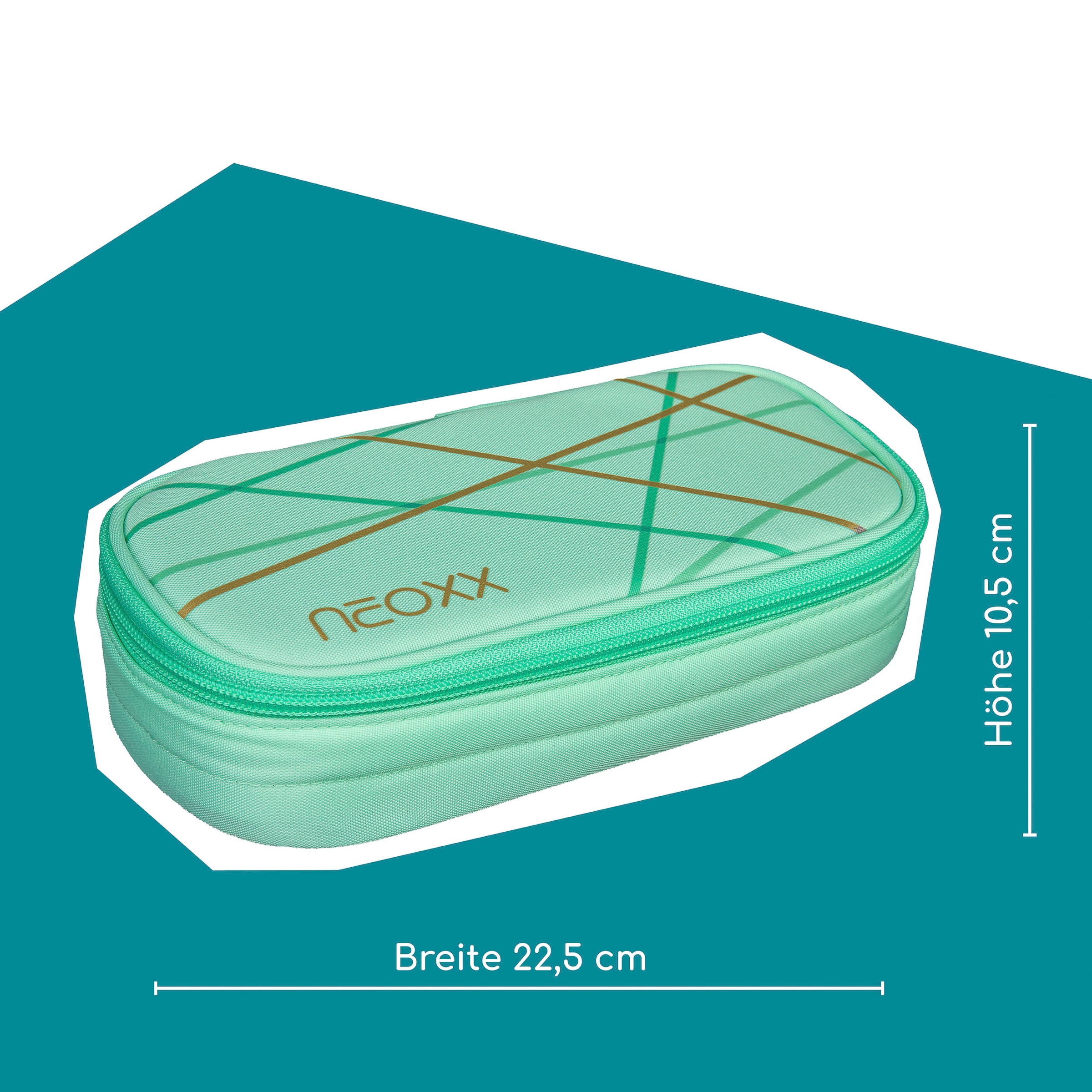 neoxx Schreibgeräteetui »Schlamperbox, Jump, Mint To Be«, teilweise aus recyceltem Material