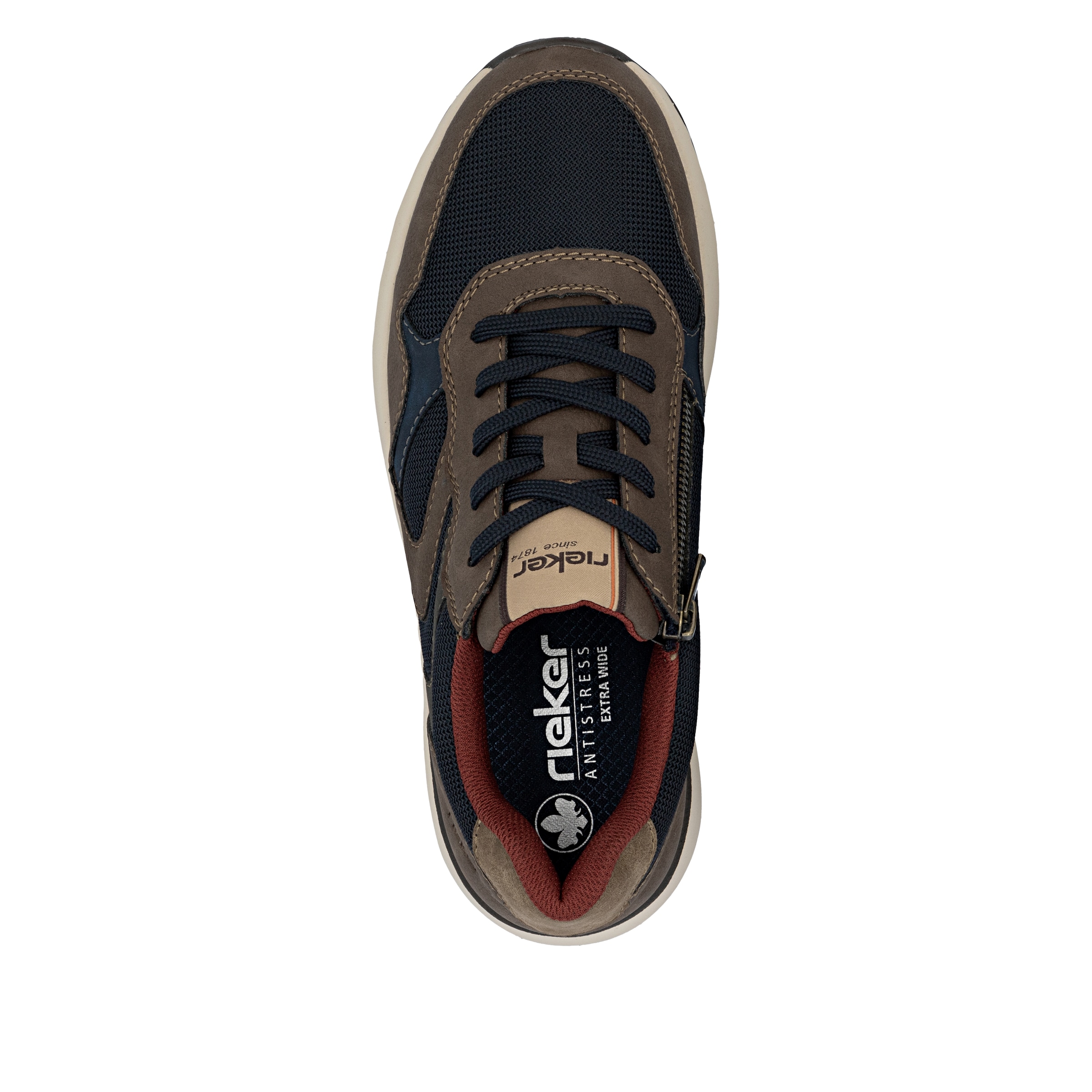 Rieker Sneaker, Schnürschuh, Halbschuh, Freizeitschuh mit weichem Schaftrand