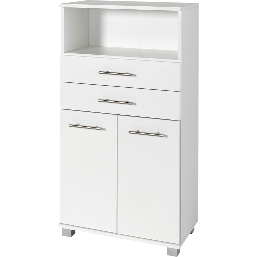 Schildmeyer Midischrank »Palermo«, Breite 60 cm, verstellbarer Einlegeboden, Metallgriffe, 2 Schubkästen