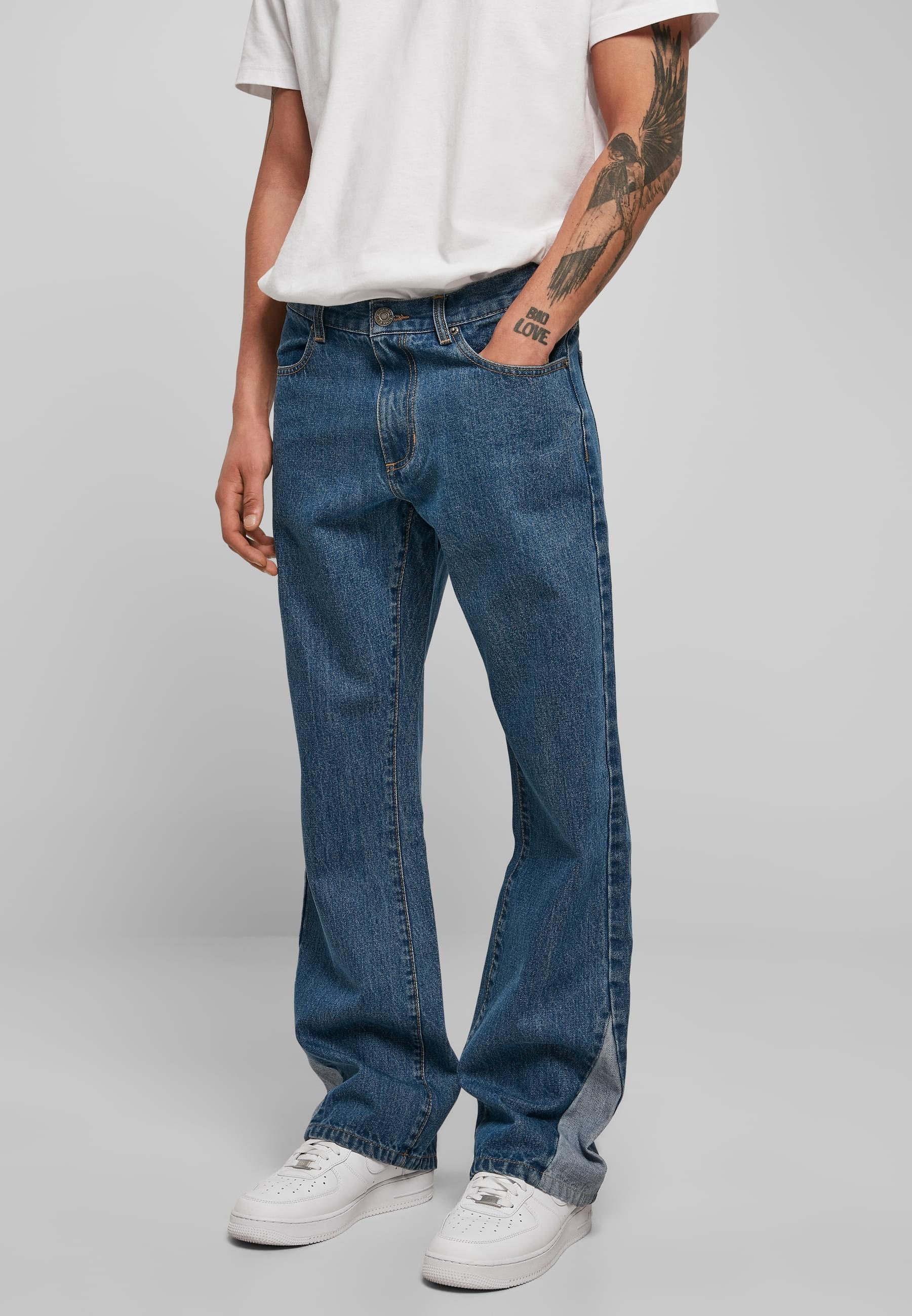 URBAN CLASSICS Bequeme Jeans »Urban Classics Herren Organic Triangle Denim«, (1 tlg.)