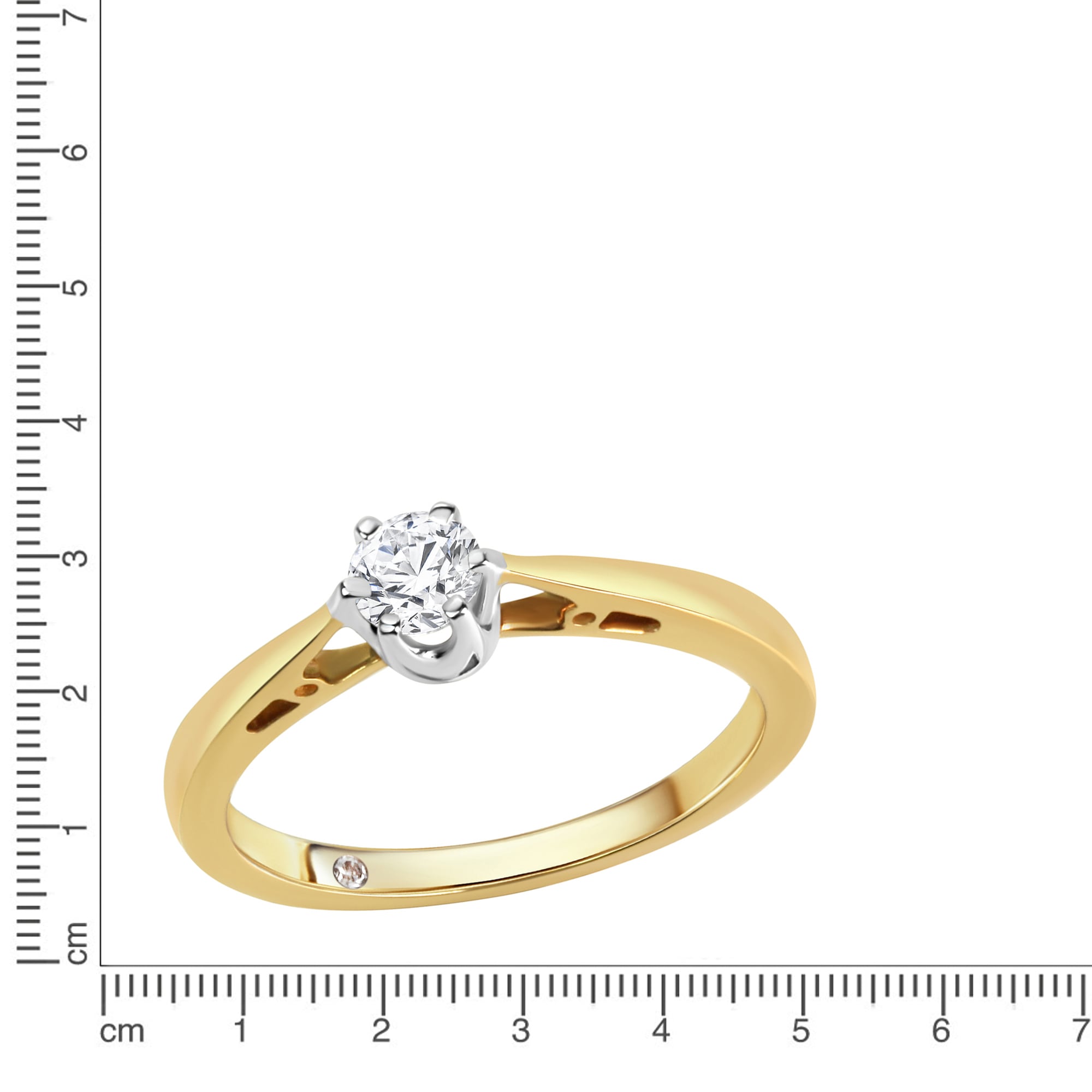 Diamonds by Ellen K. Fingerring »Gold 585 zweifarbig mit Diamant 0,25ct.«