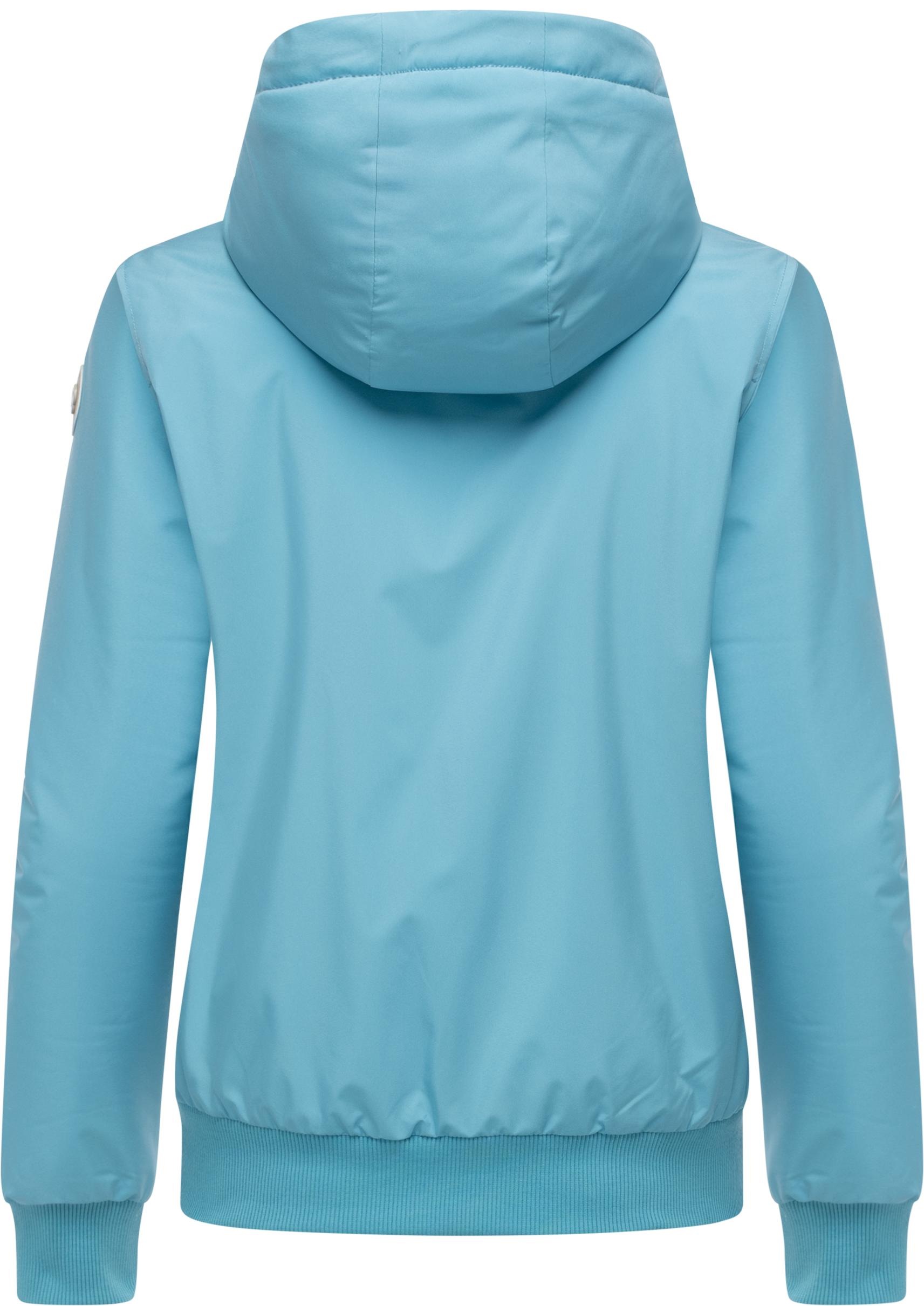 Bomberjacke RAGWEAR "Oggie Warm YOUMODO", Damen, Gr. XS (34), hellblau, Obermaterial: 100% Polyester; Innenfutter: 100% Polyester; Wattierung: 100% Polyester, lässig geschnitten hüftlang, Ärmel ohne Ärmelschlitz Rippbündchen, Jacken Bomberjacke, Wasserdic 2