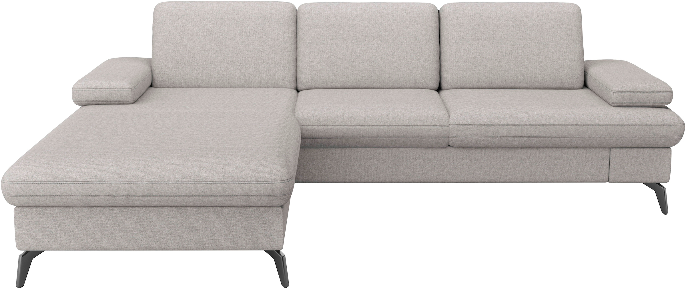 sit&more Ecksofa »Morris Jubi, L-Form«, inkl. Armteilfunktion und 1 Zierkissen, wahlweise mit Bettfunktion