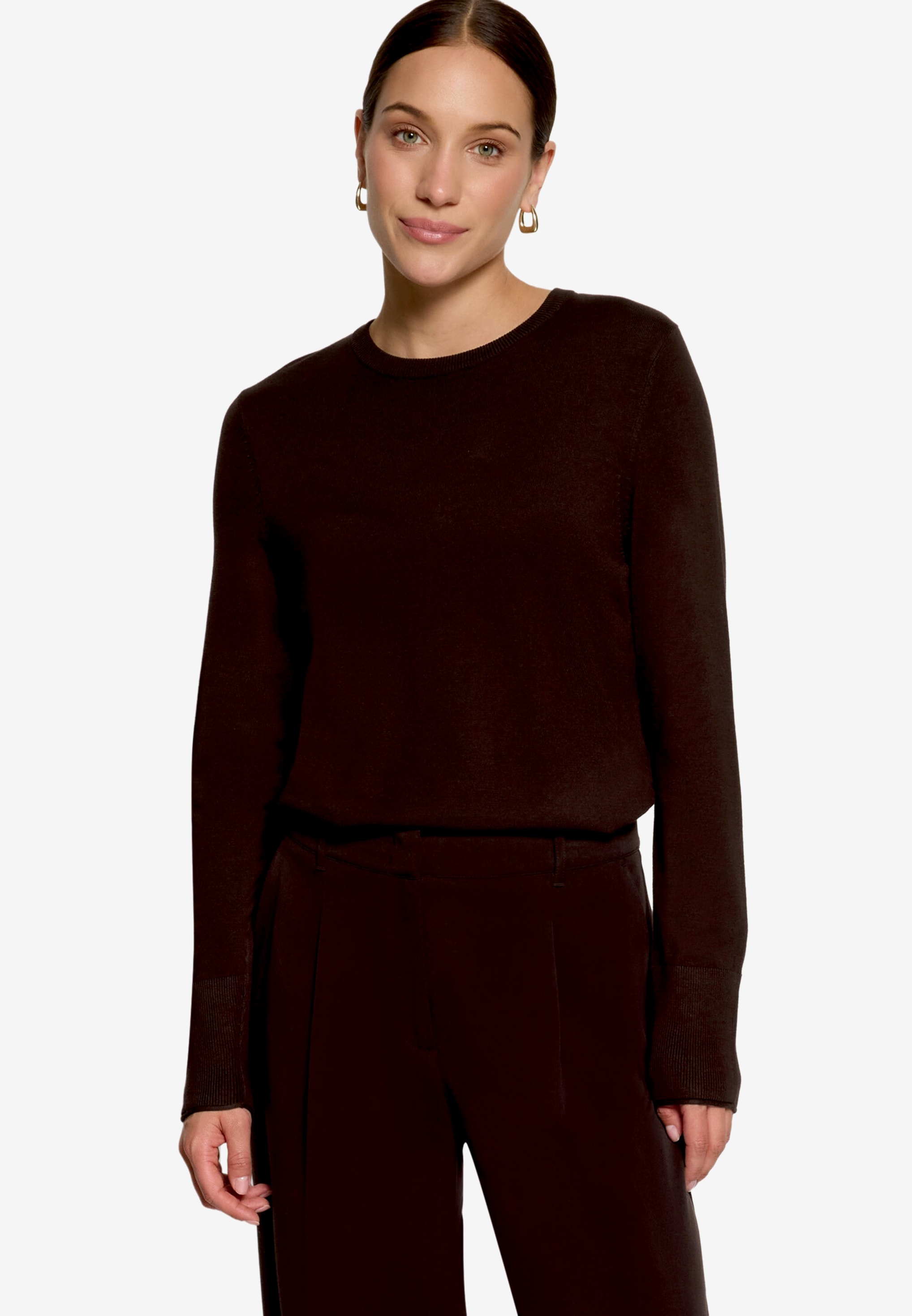 Zero Strickpullover mit Rundhalsausschnitt / Viskose