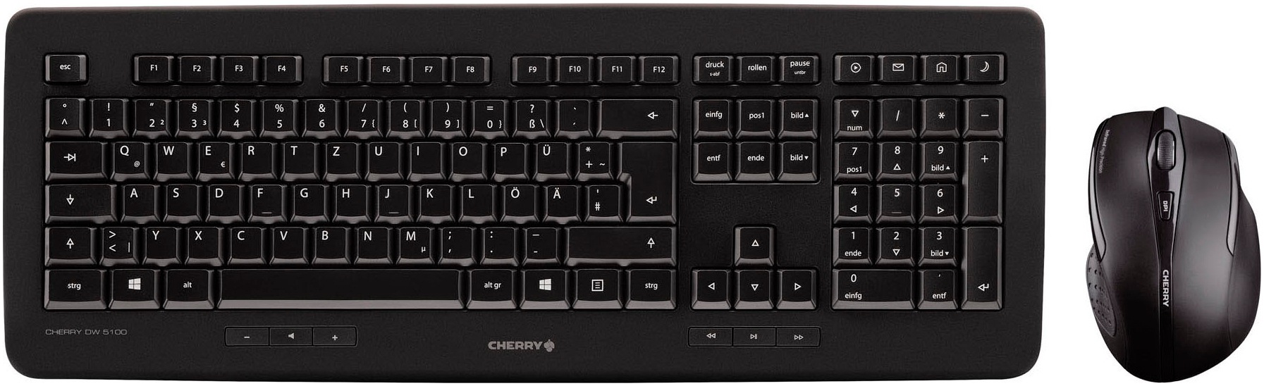 Wireless-Tastatur »DW 5100«, (Ziffernblock-Profil-Speicher-USB-Anschluss)