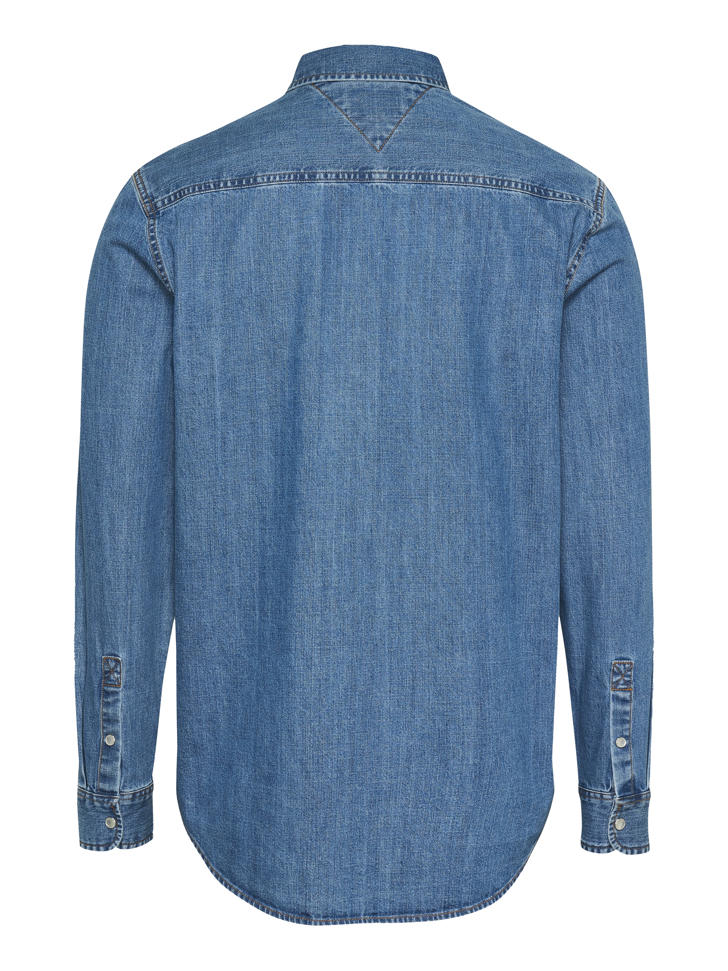 Tommy Jeans Jeanshemd »RGLR FIT SHIRT MID BLUE«, in blauer Waschung