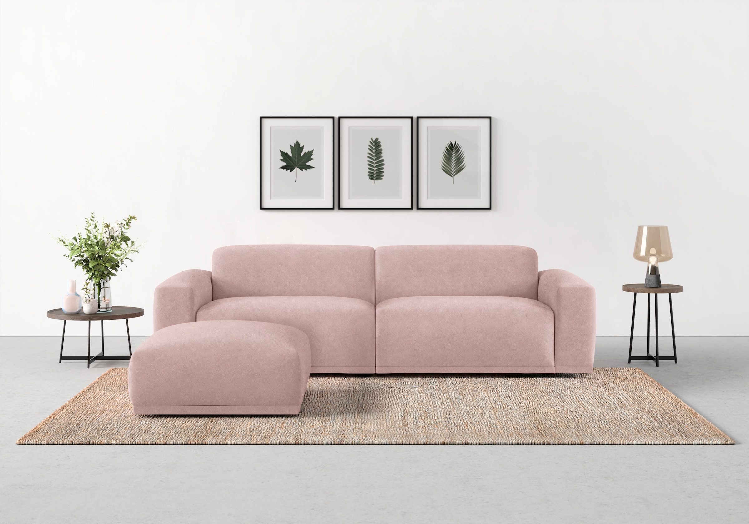TRENDMANUFAKTUR Big-Sofa »Braga, mit hochwertigem Kaltschaum, Megasofa, in Cord erhältlich«, modernes Big-Sofa, Couch mit hohem Sitzkomfort, 254/72/107 cm (B/H/T)