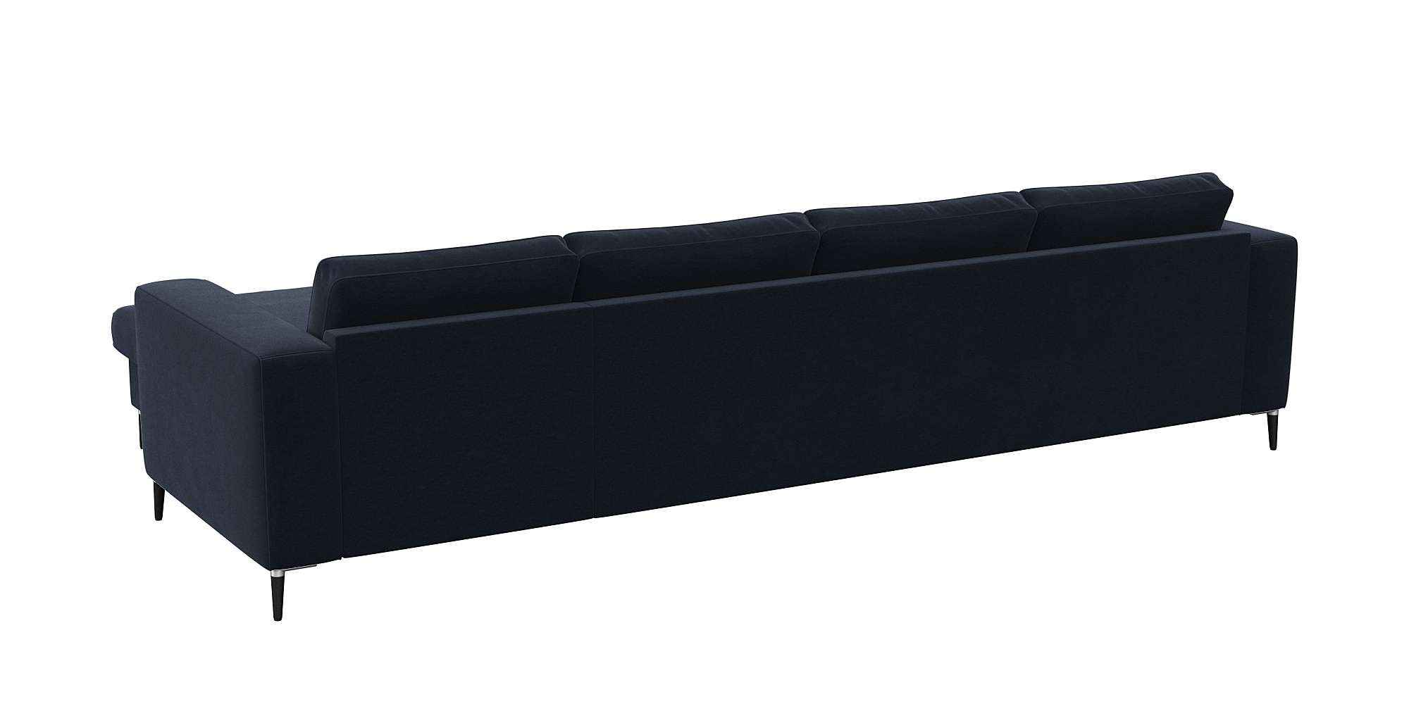 FLEXLUX Ecksofa »Fiore, super Sitzkomfort durch Kaltschaum im Sitz, L-Form«, breite Armlehnen, Füße Alu+schwarz