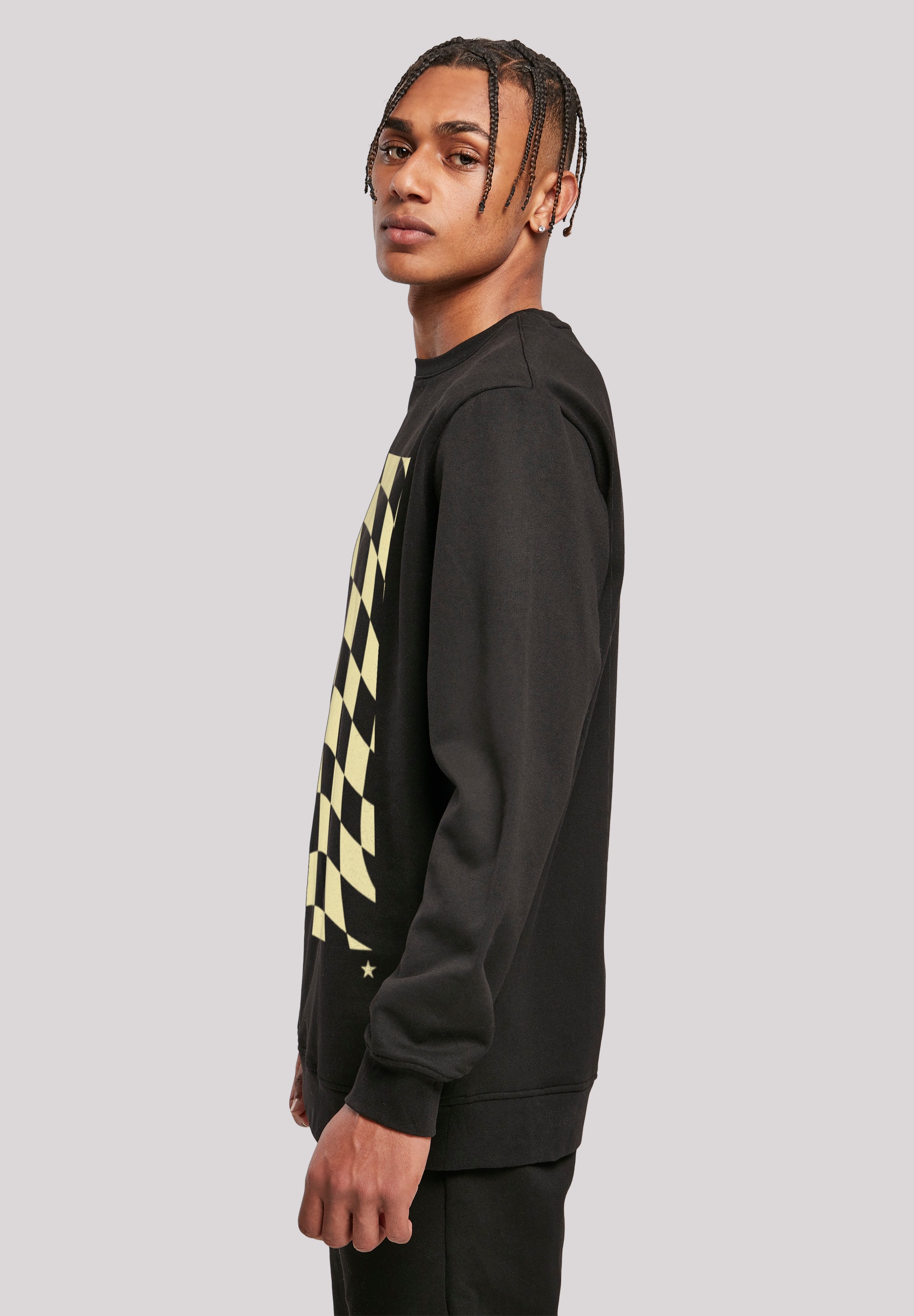 F4NT4STIC Kapuzenpullover »Wavy Schach Muster« Print