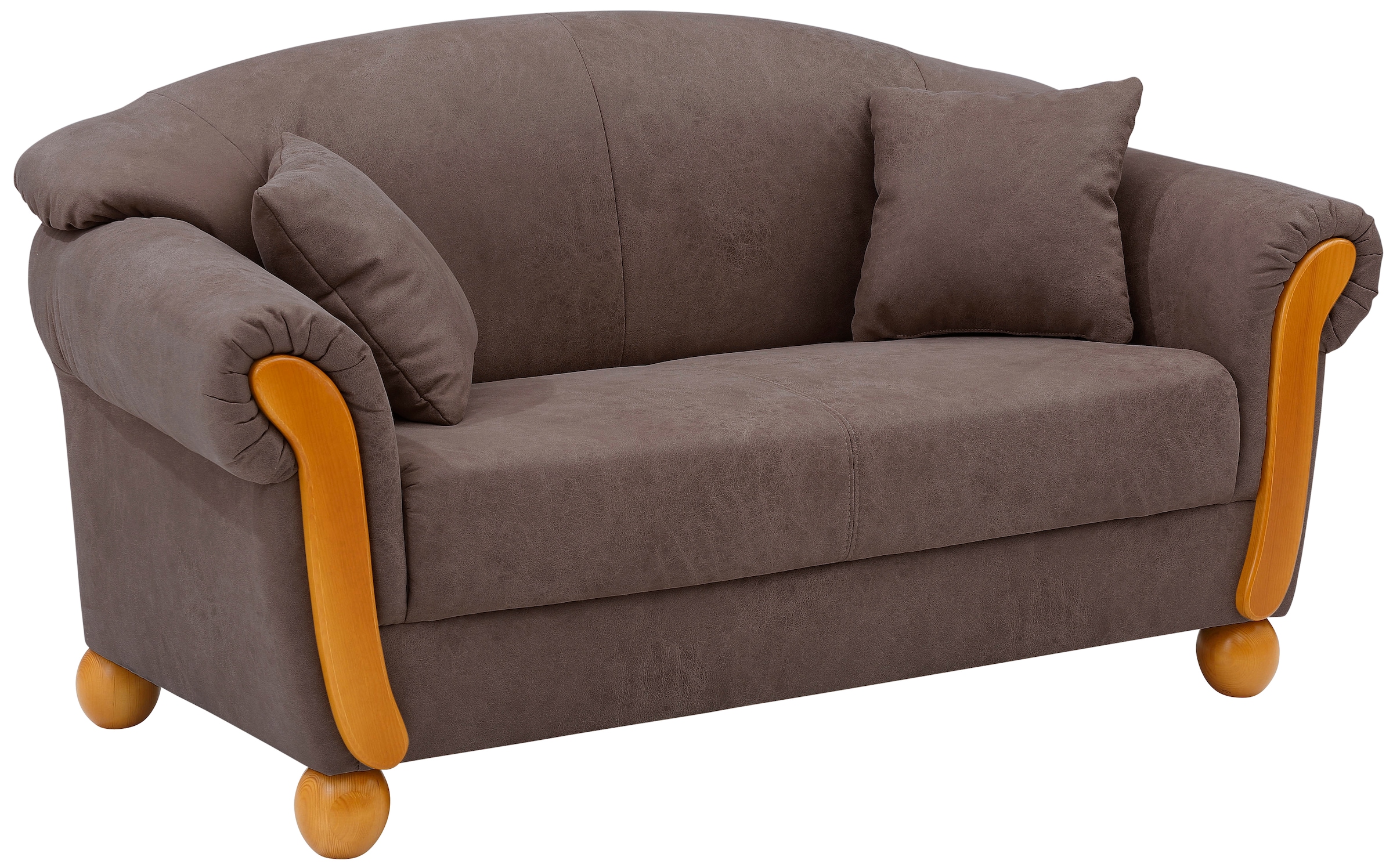 Home affaire 2-Sitzer »Milano Vintage«, mit Federkern, Bezug in Lederoptik, incl. Zierkissen