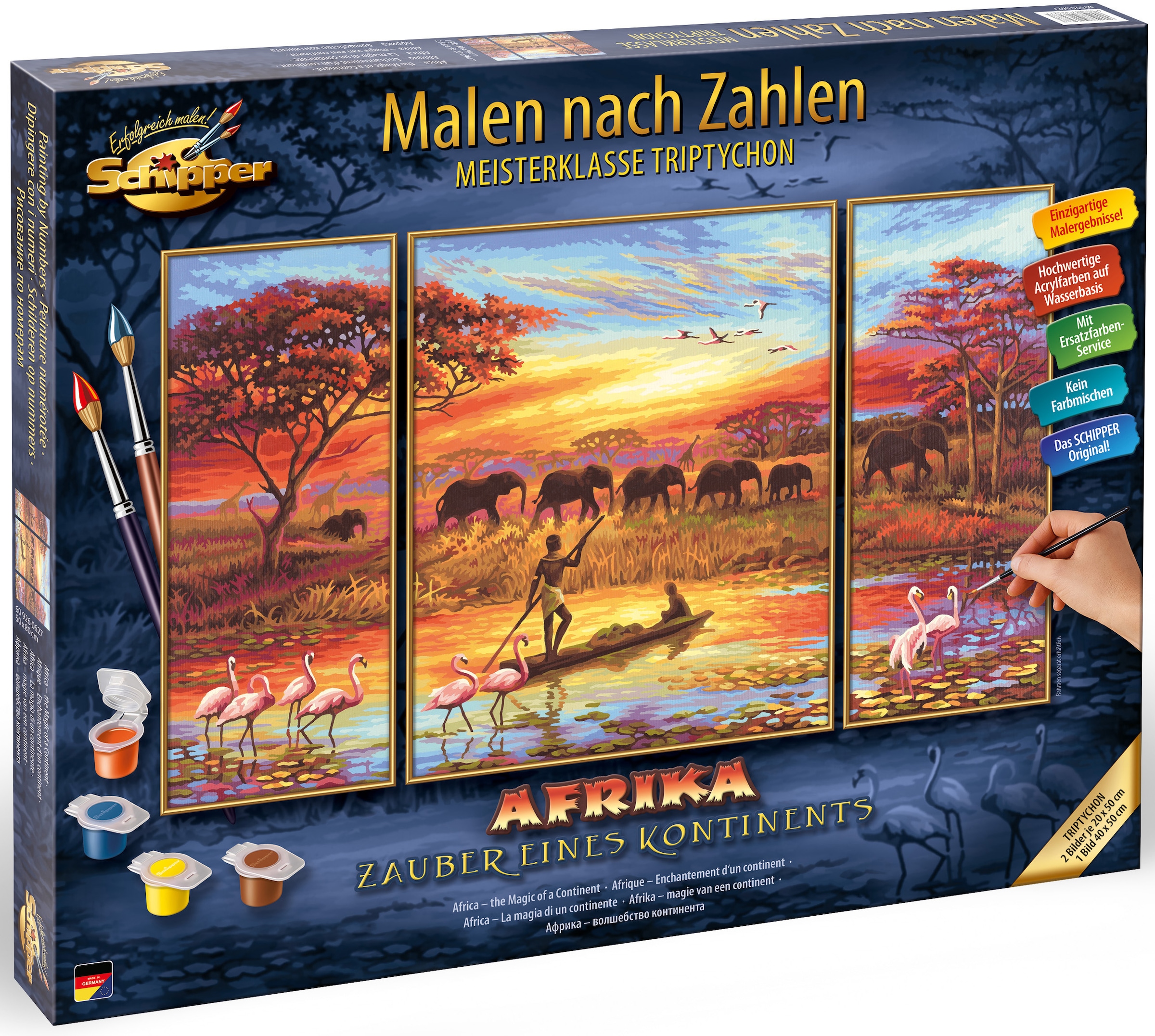 Kontinentes«, Triptychon Zauber BAUR Malen Schipper »Meisterklasse Germany Zahlen - Made Afrika, | in nach eines