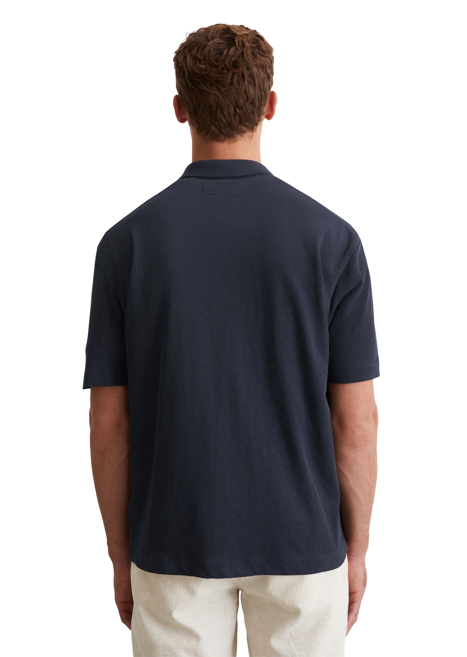 Marc O'Polo Poloshirt »aus Bio-Baumwolle und Leinen«