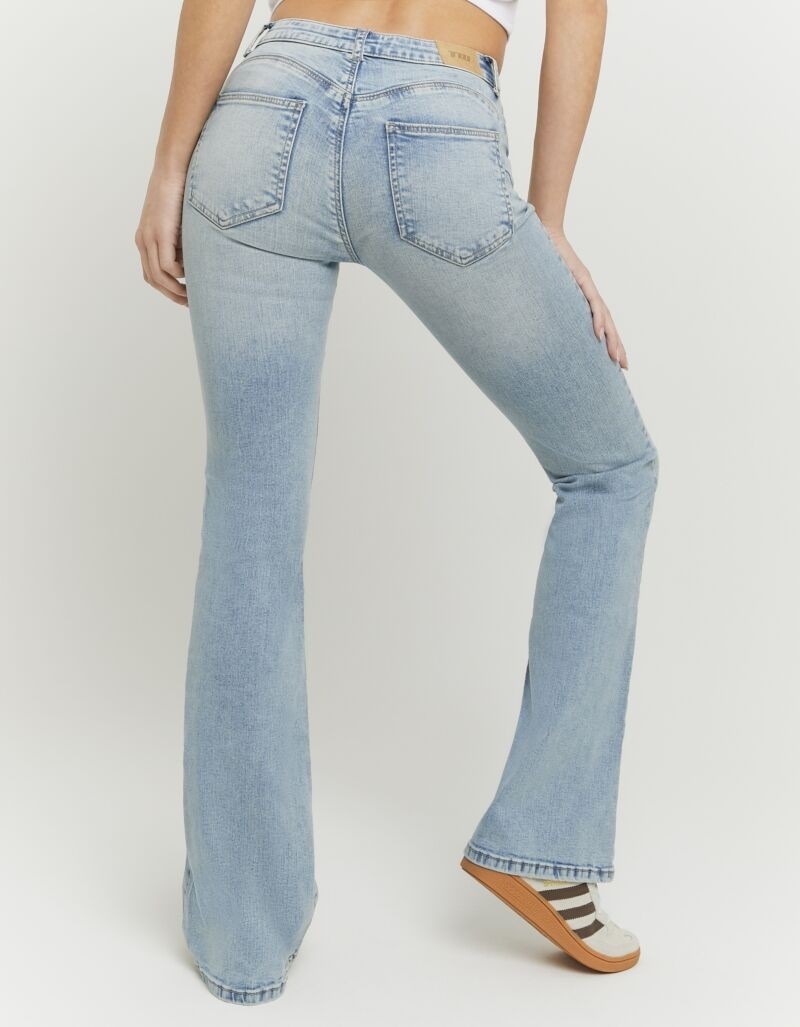 Tally Weijl Bootcut-Jeans "SPADEELETRA2" Baumwollmischung, Mid Waist mit Fl günstig online kaufen