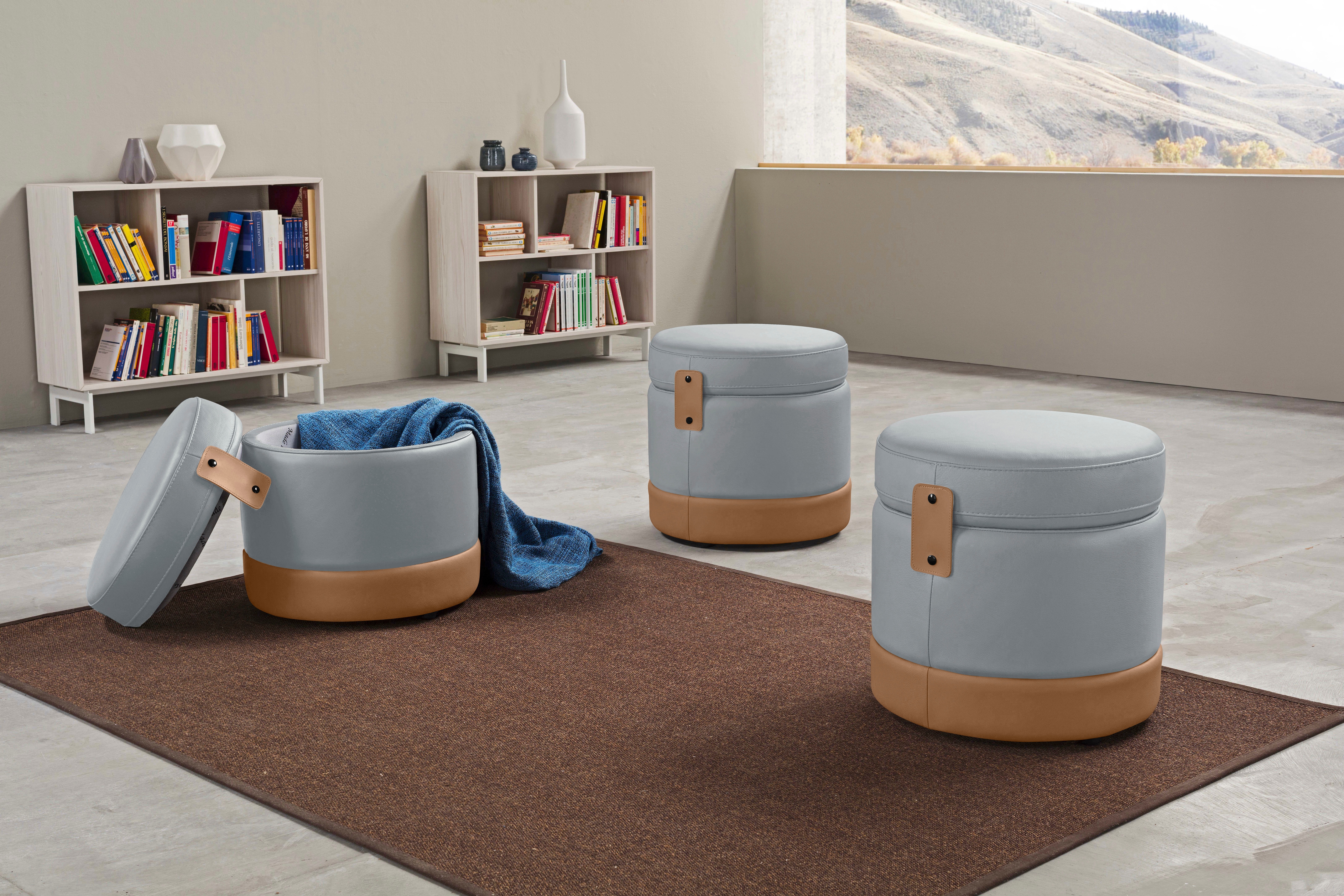 Egoitaliano Hocker "Tonder, Designhocker als Blickfang mit tollen Details, B/T 50/50cm" inkl. praktischem Stauraum als funktionale Stauraummöglichkeit