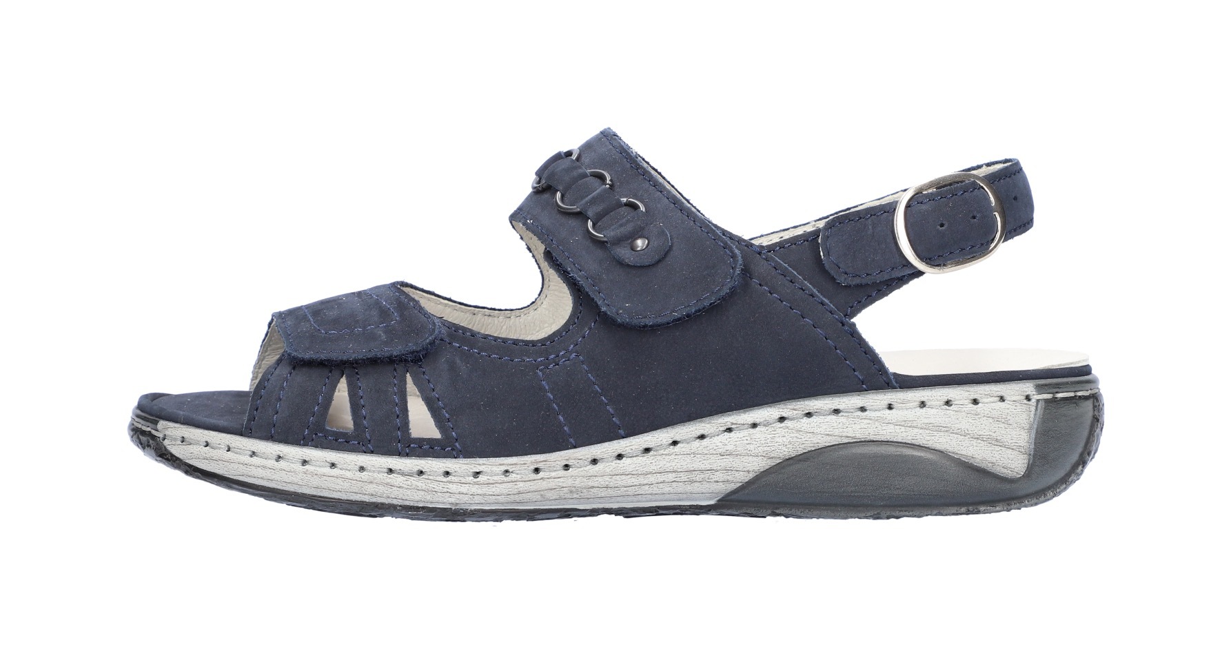 Waldläufer Riemchensandale »GARDA«, Sommerschuh, Sandalette, Keilabsatz, mit Druckknopf, G-Weite