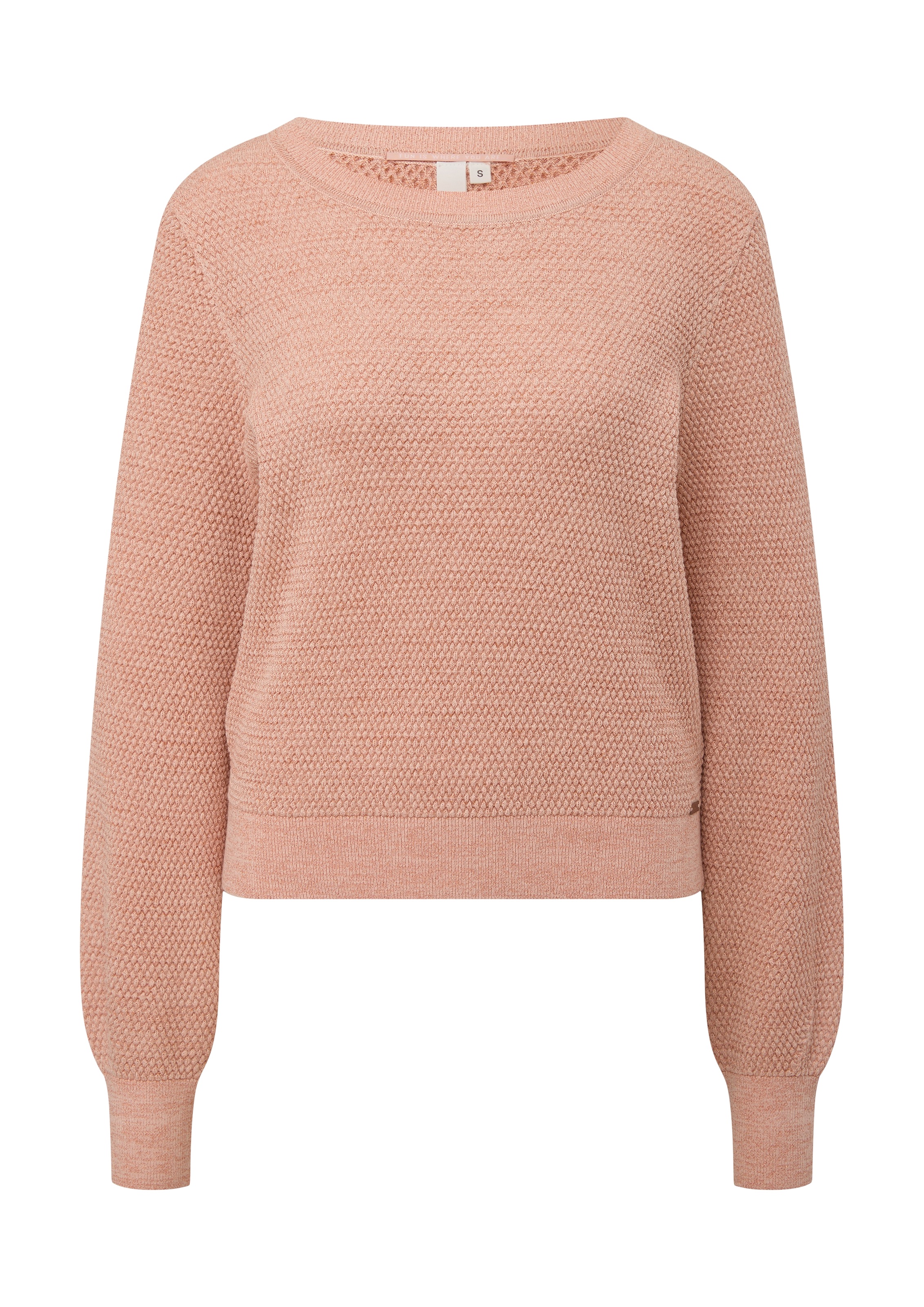 QS Strickpullover, mit Puffärmel
