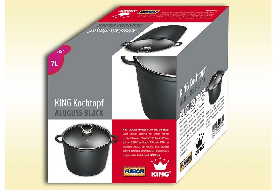 Thumbnail - KING Kochtopf, Aluminiumguss, mit keramischer Innenbeschichtung, Ø 24 cm, 7 Liter, Induktion