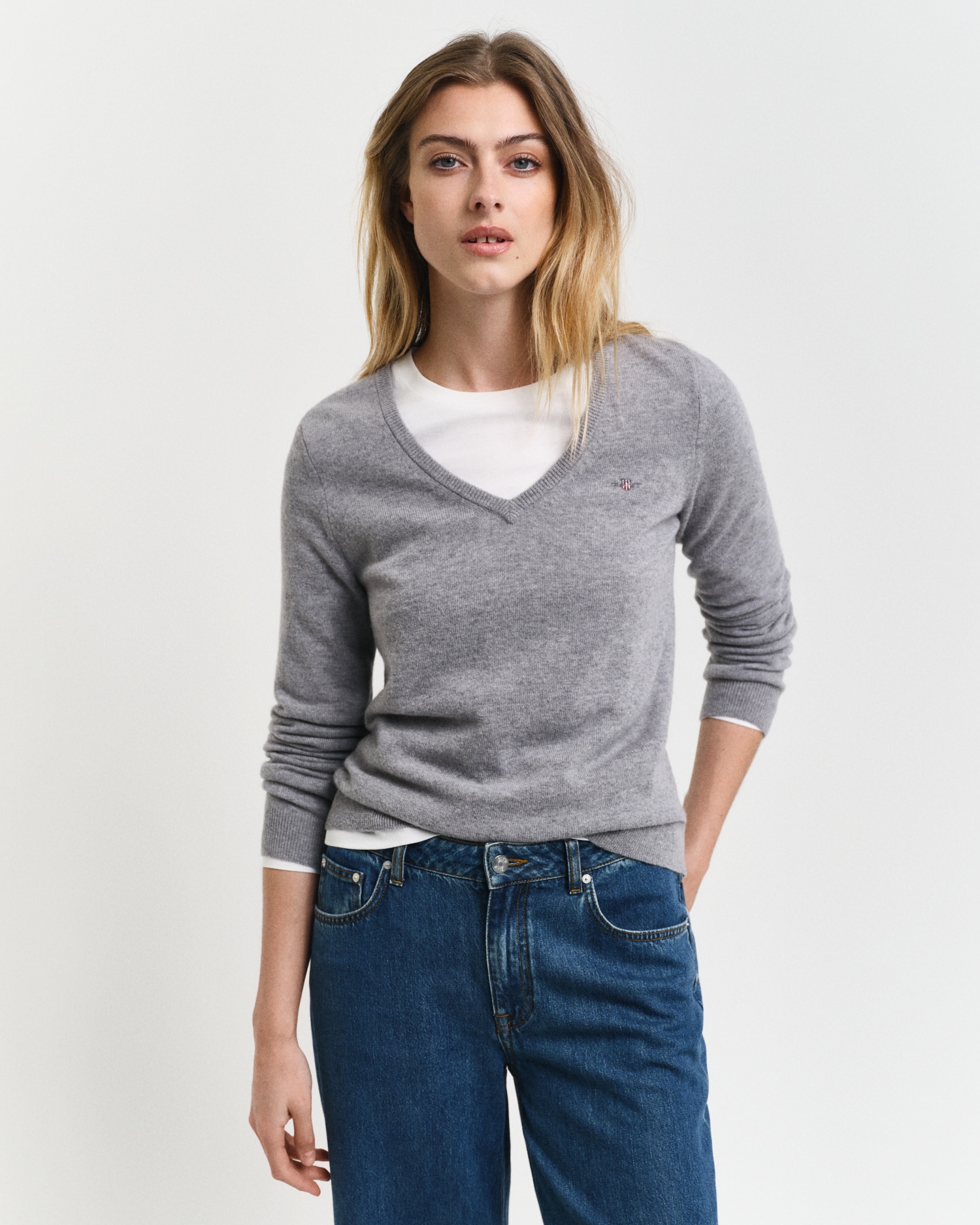 Gant V-Ausschnitt-Pullover »EXTRAFINE LAMBSWOOL V-NECK«