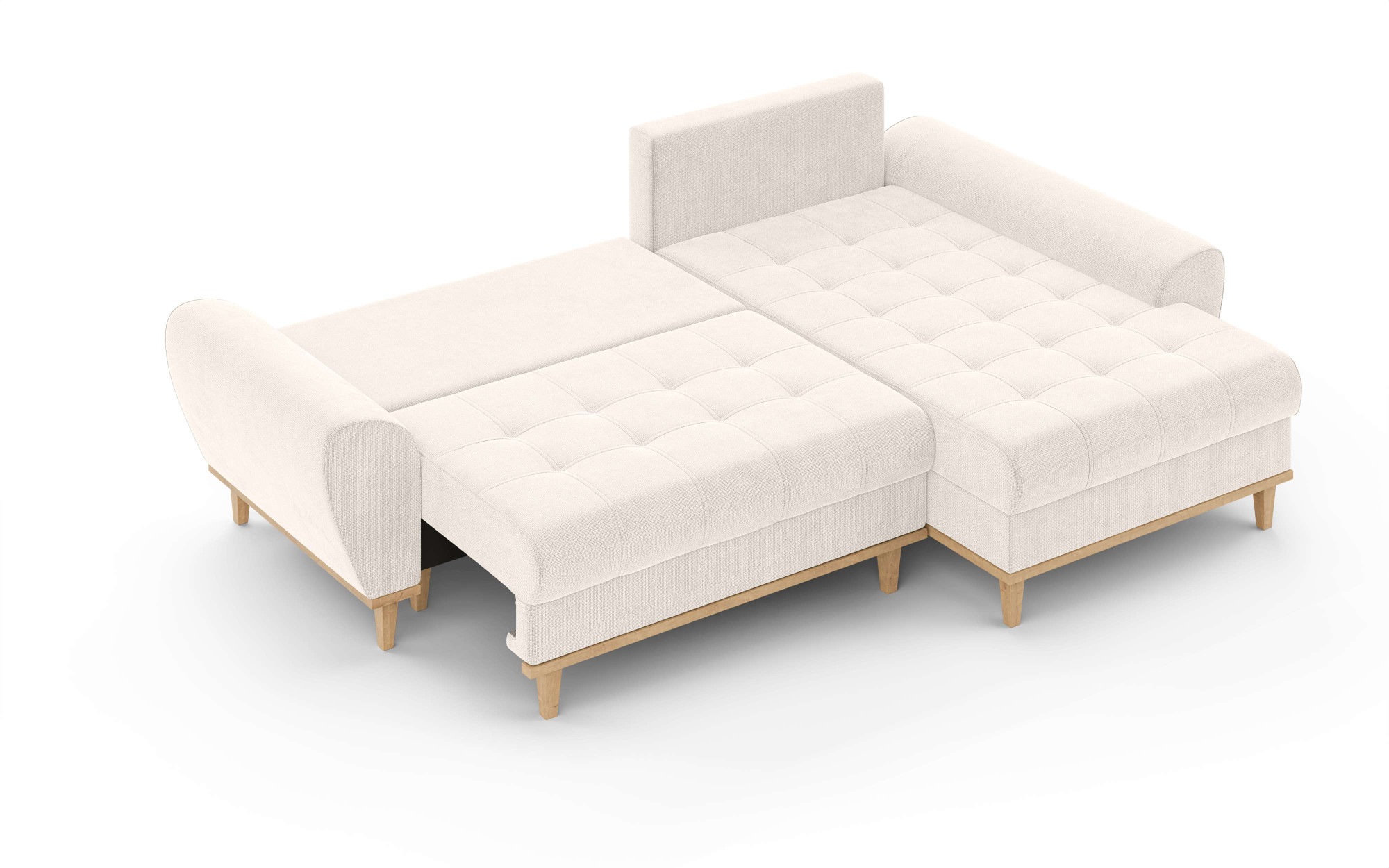 Home affaire Ecksofa »Ahrdorf mit Bettfunktion und Bettkasten, Maße: B/H/T 268/86/175 cm«, L-Form mit 3 Rückenkissen und moderne gerundete Armlehnen