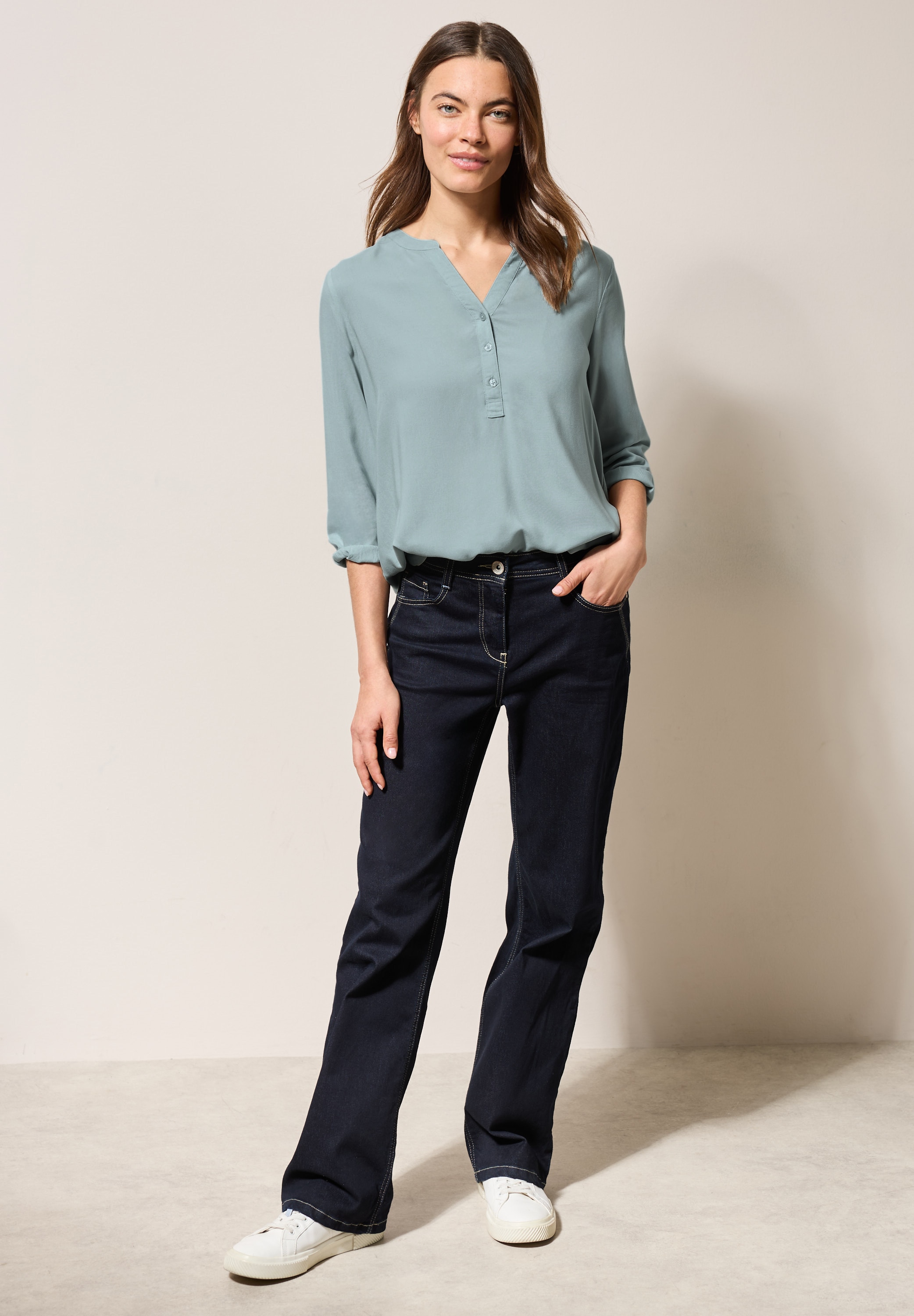 Cecil Klassische Bluse, mit 3/4 Ärmeln
