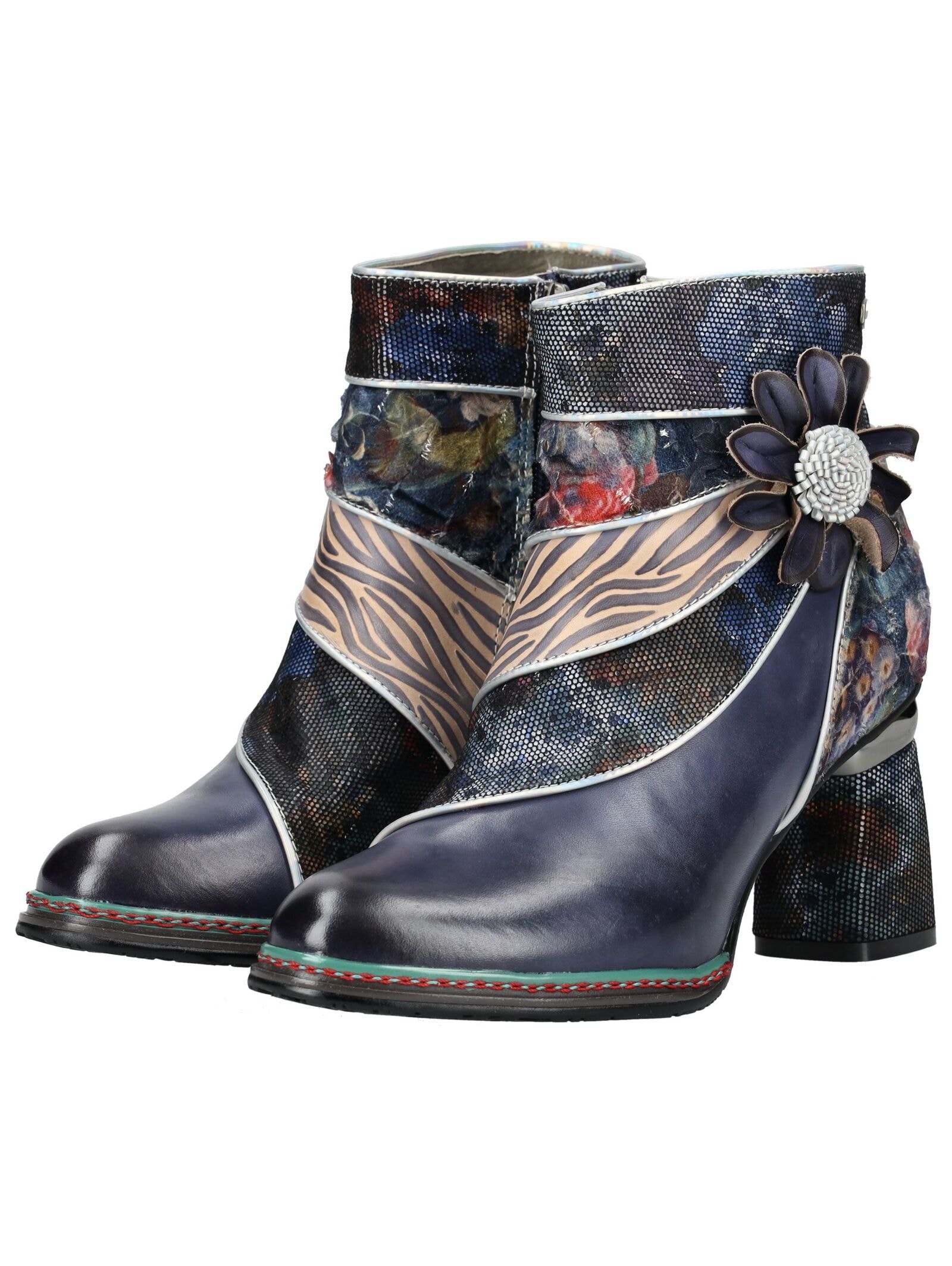 LAURA VITA High-Heel-Stiefelette »LAURA VITA Stiefelette Leder/Textil«