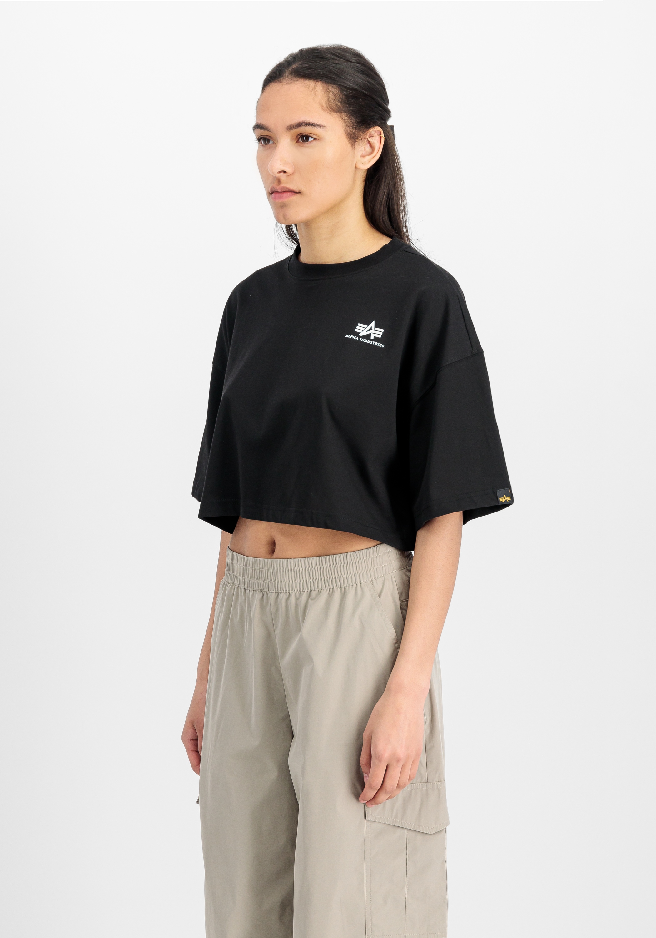 Alpha Industries 1100000002199 "Basic T-Shirt SL Cropped PP W"