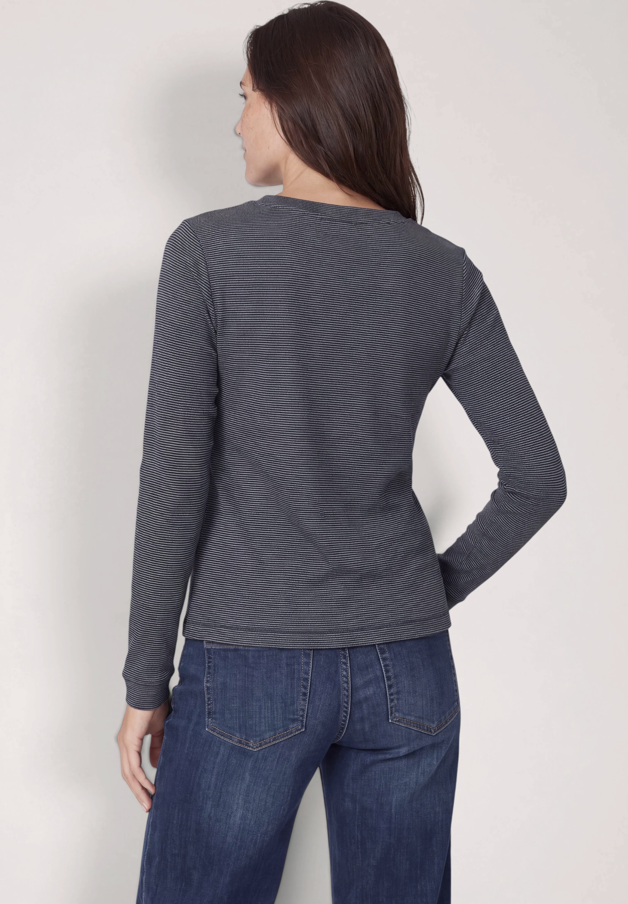 Cecil Langarmshirt aus Baumwolle mit Stretchante