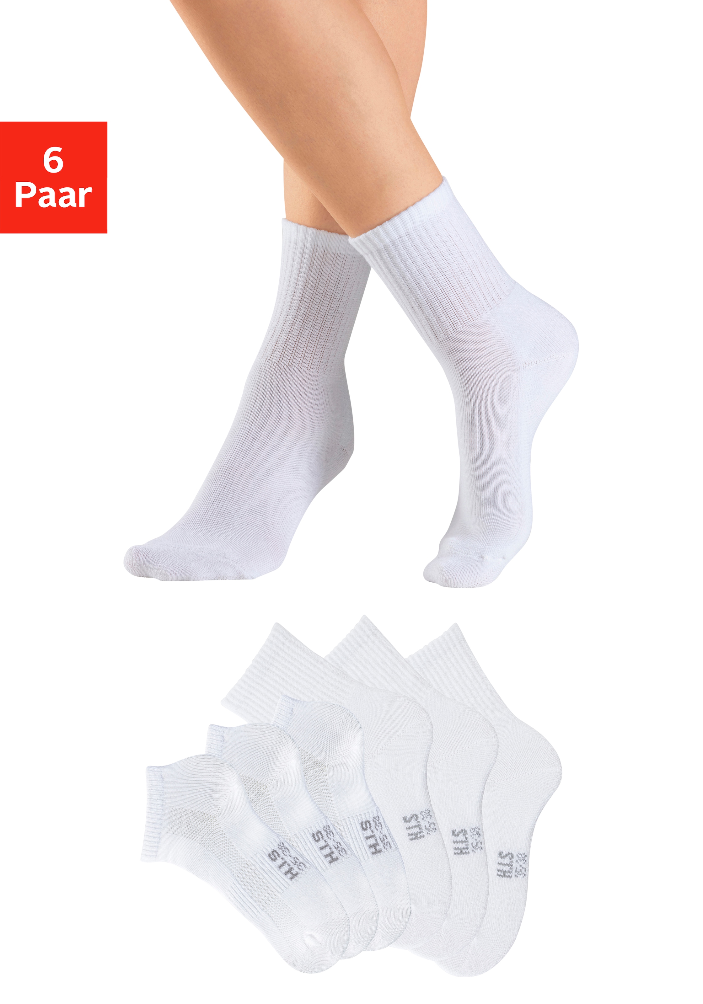 H.I.S Sportsocken Packung, 6 Stk. tlg. Fitness Pack mit zwei Längen in eine günstig online kaufen