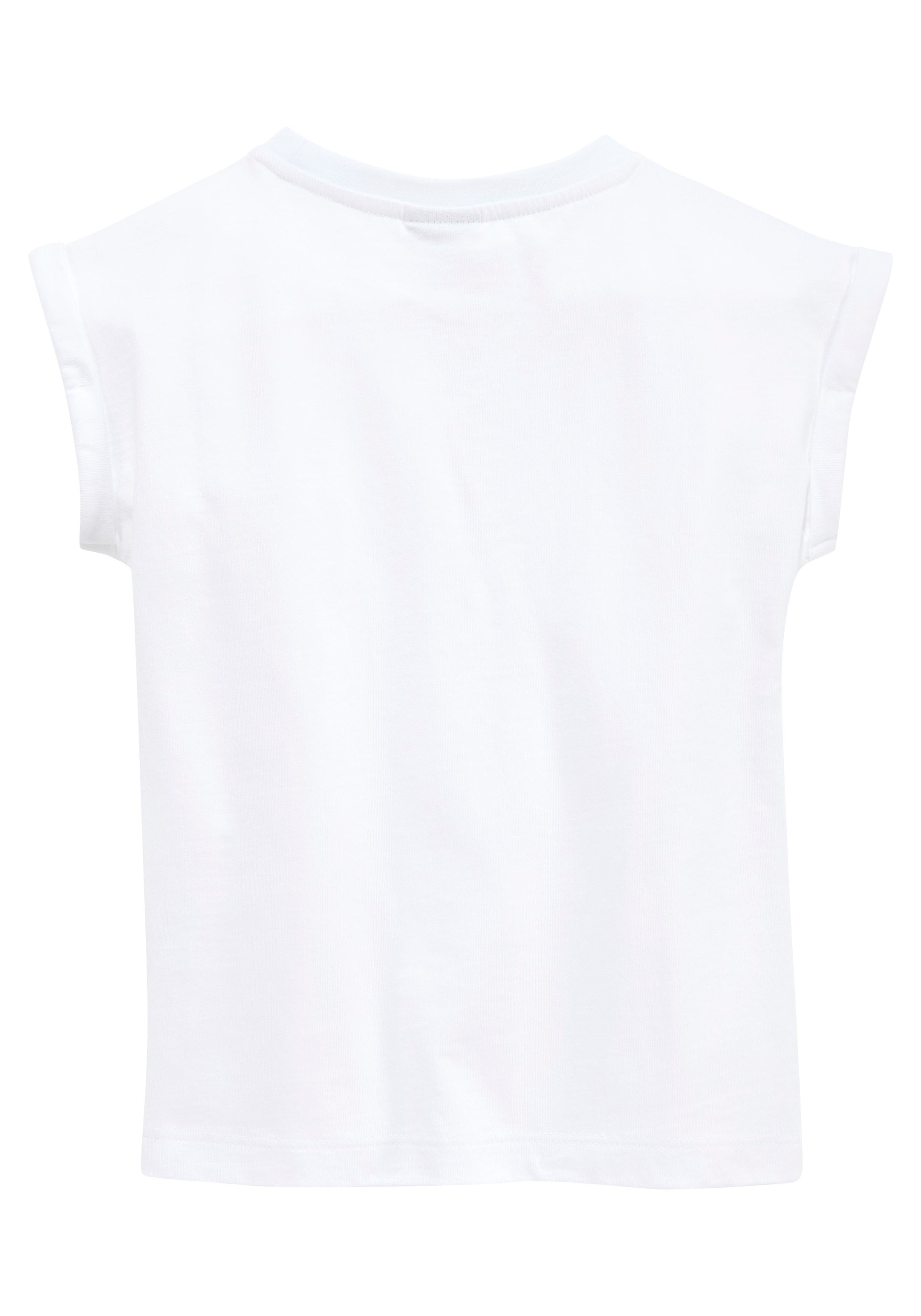 KIDSWORLD T-Shirt »keep calm and unicorn«, be | BAUR a Einhornmotiv bestellen niedlichem mit
