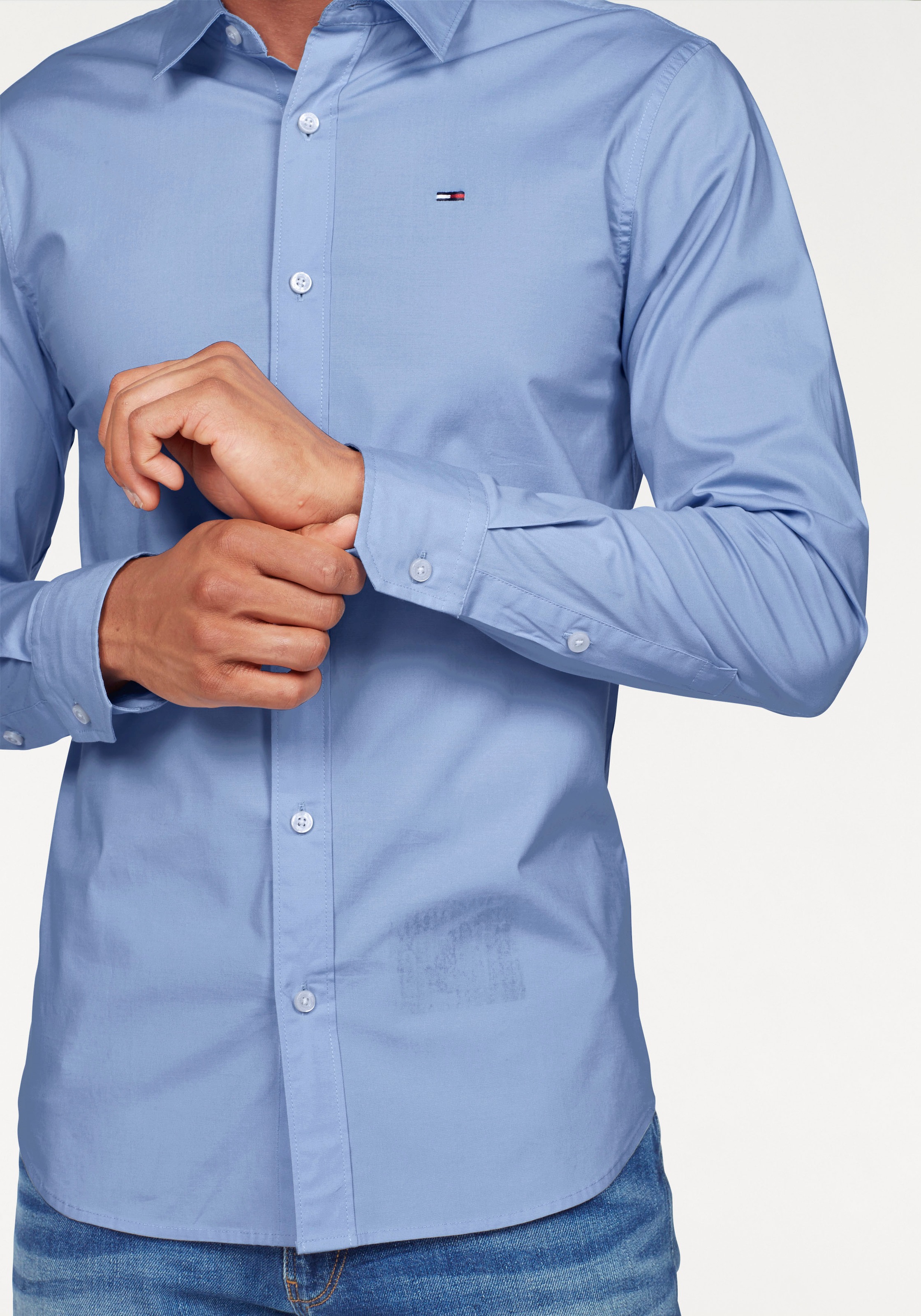 Thumbnail - Tommy Jeans Langarmhemd "Sabim Stretch Hemd Shirt", Stretch Hemd, Premium, Slim Fit, mit Elasthan