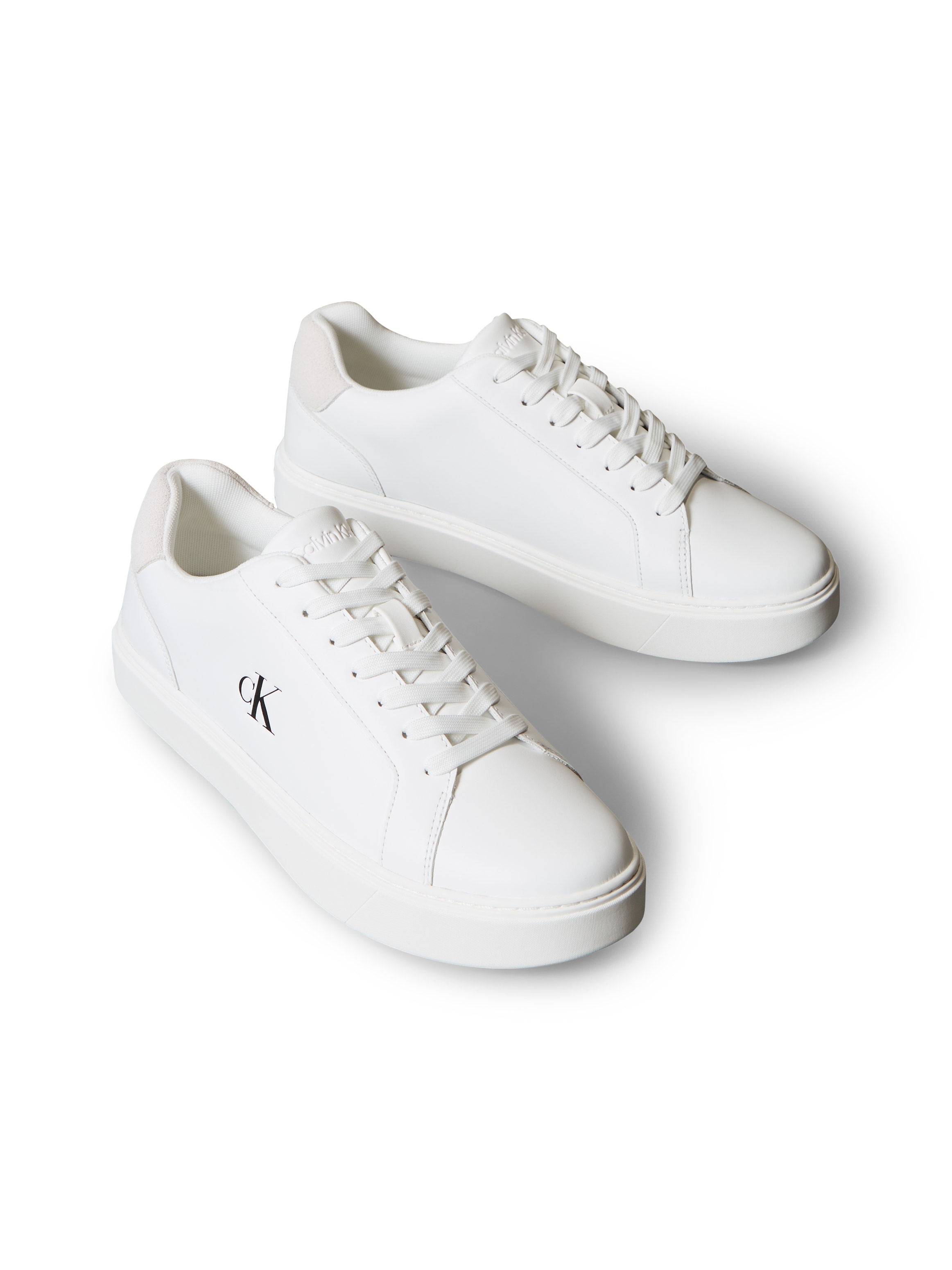 Calvin Klein Jeans "CLASSIC CUPSOLE LACEUP LTH" Schnürschuh, Freizeitschuh mit Fersenbesatz und seitlichem CK-Logo