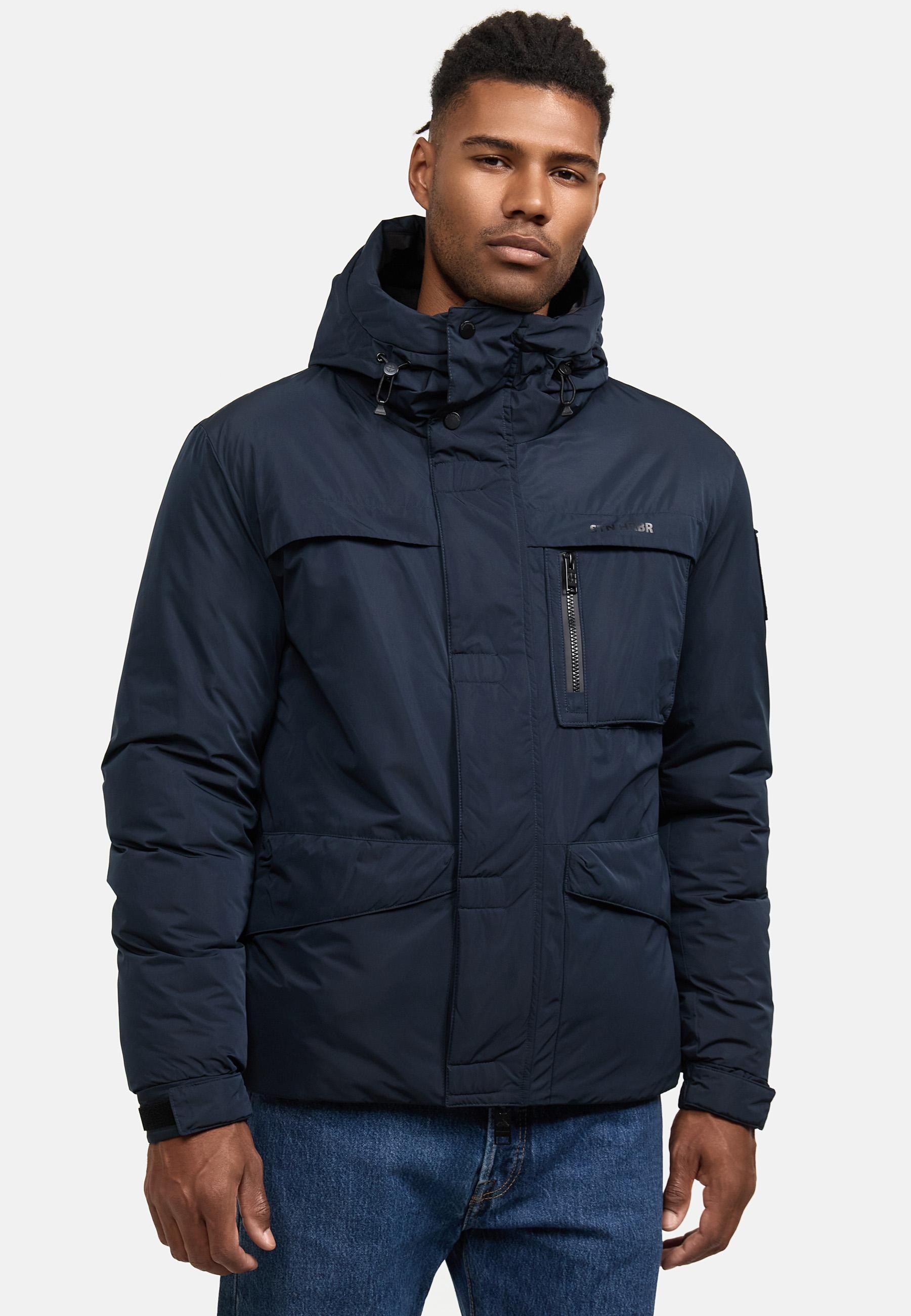 Stone Harbour Winterjacke »Yorchii XX«, mit Kapuze, Herren Outdoorjacke mit Fleece-Innenfutter