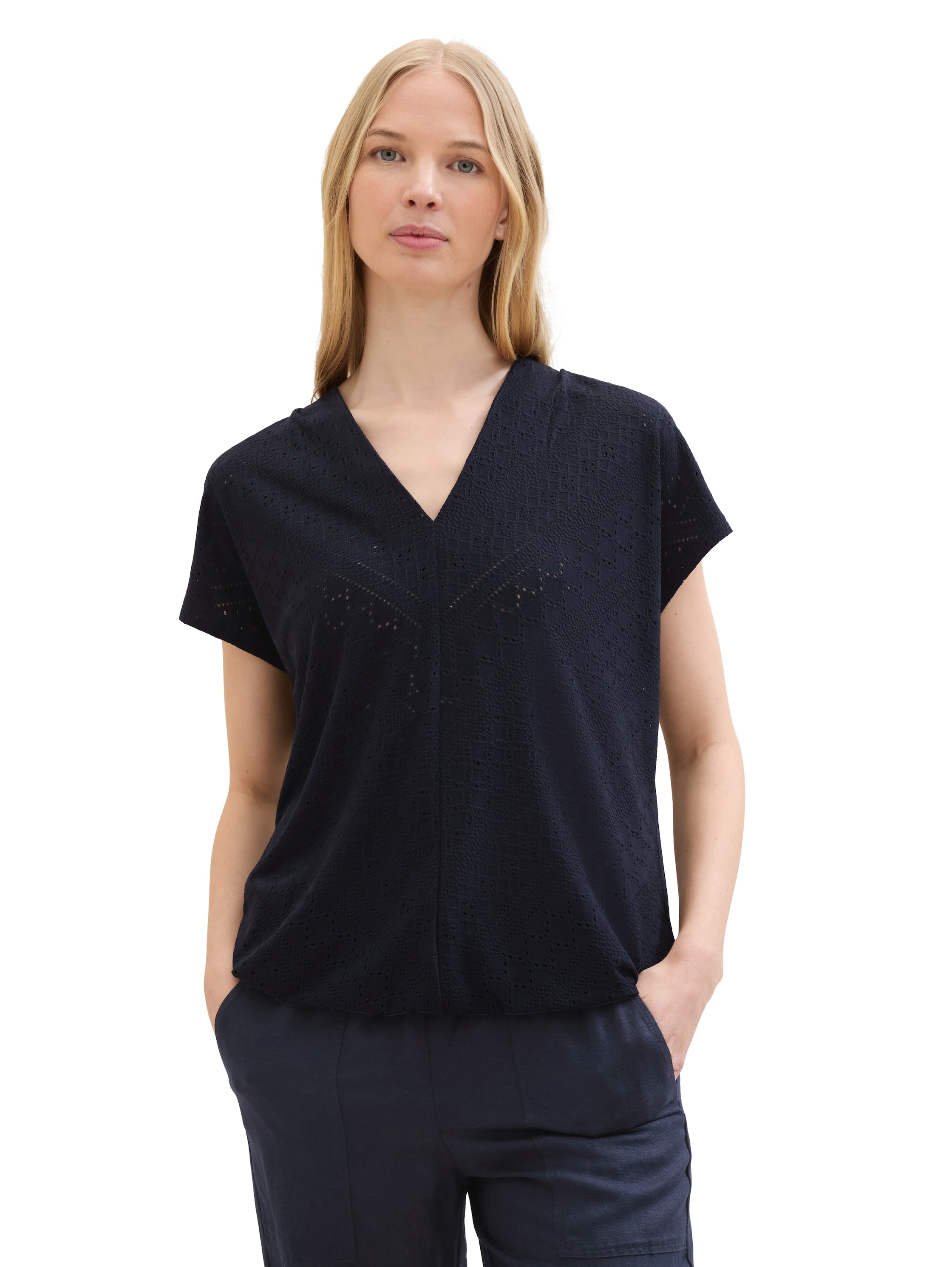 T-Shirt, mit Jacquard-Muster