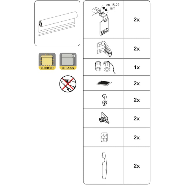 BAUR »EasyFix kaufen blickdicht, Rollo«, Exklusiv Schraubmontage möglich Gardinia | Rollo