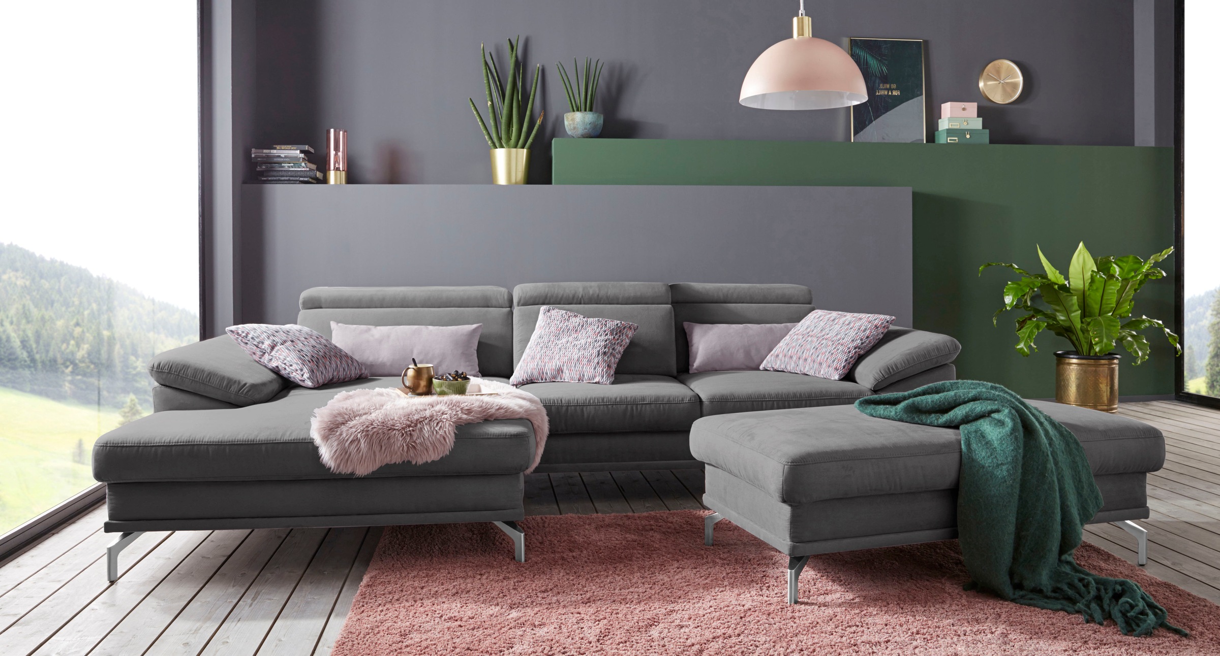 sit&more Ecksofa »Scorpio L-Form«, inklusive Sitztiefenverstellung, wahlweise mit Kopfverstellung
