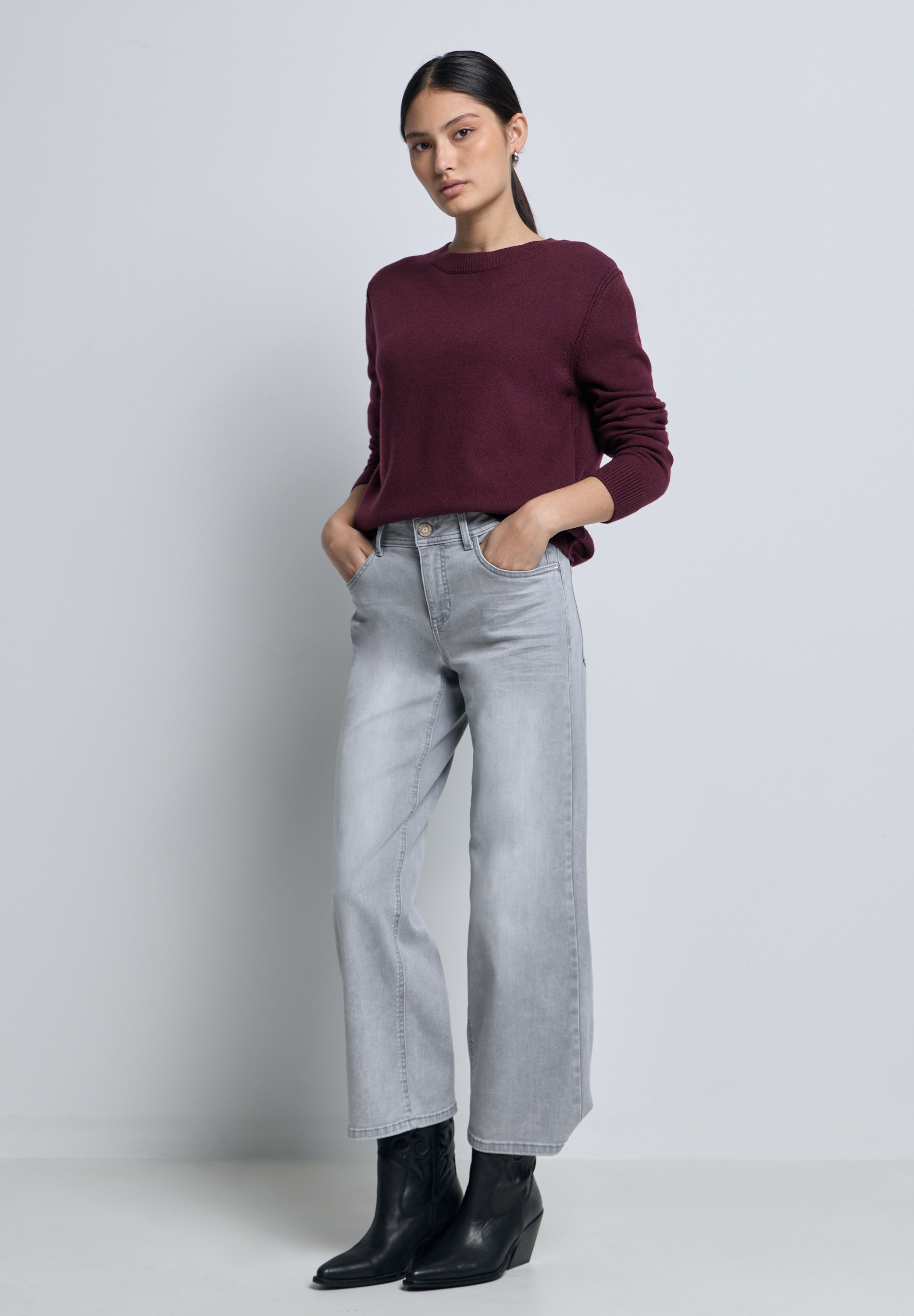 STREET ONE STUDIO Strickpullover, aus softem Materialmix
