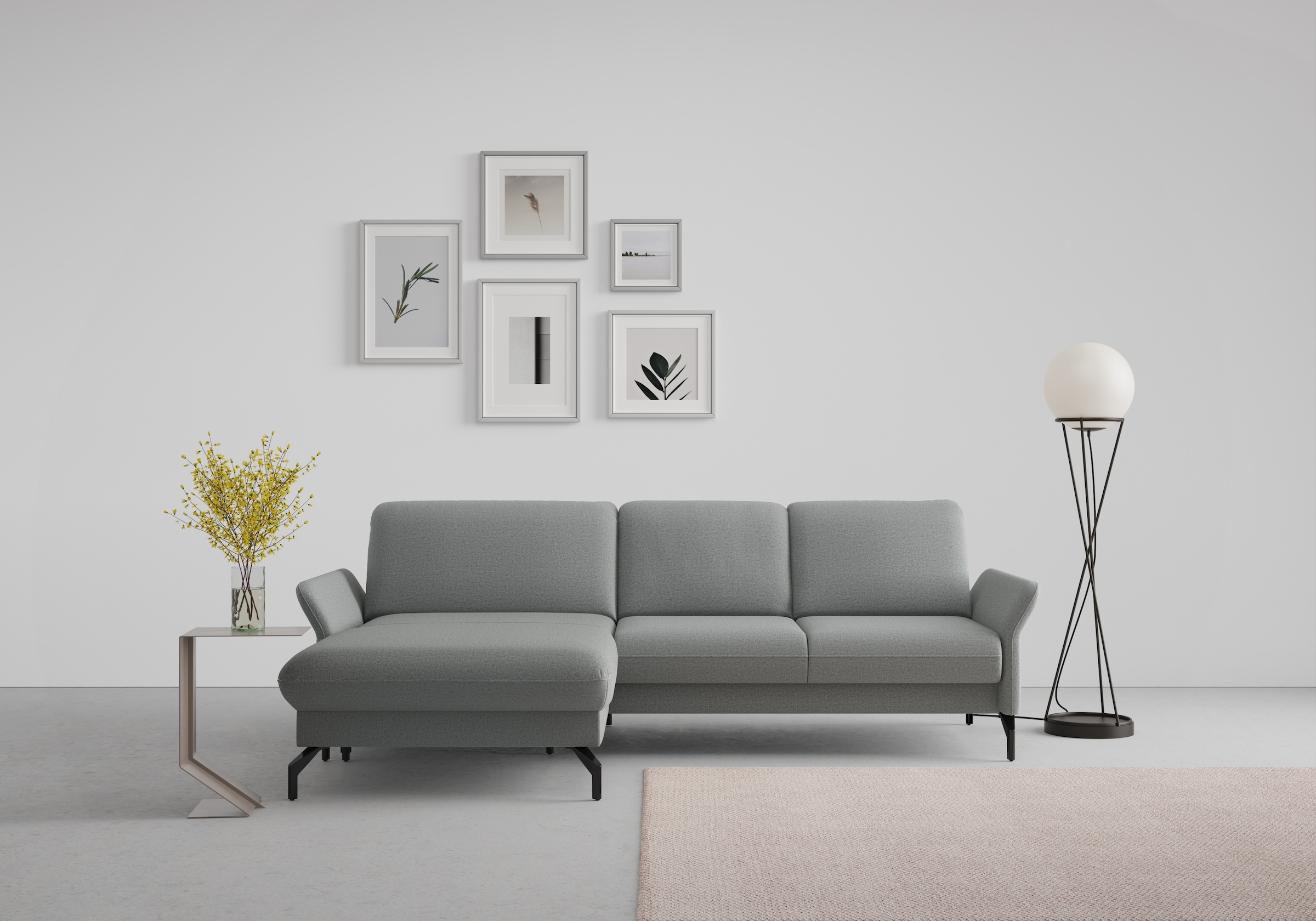 sit&more Ecksofa "Fashion L-Form" wahlweise mit Kopfteilverstellung und Vorziehsitz, motorisch