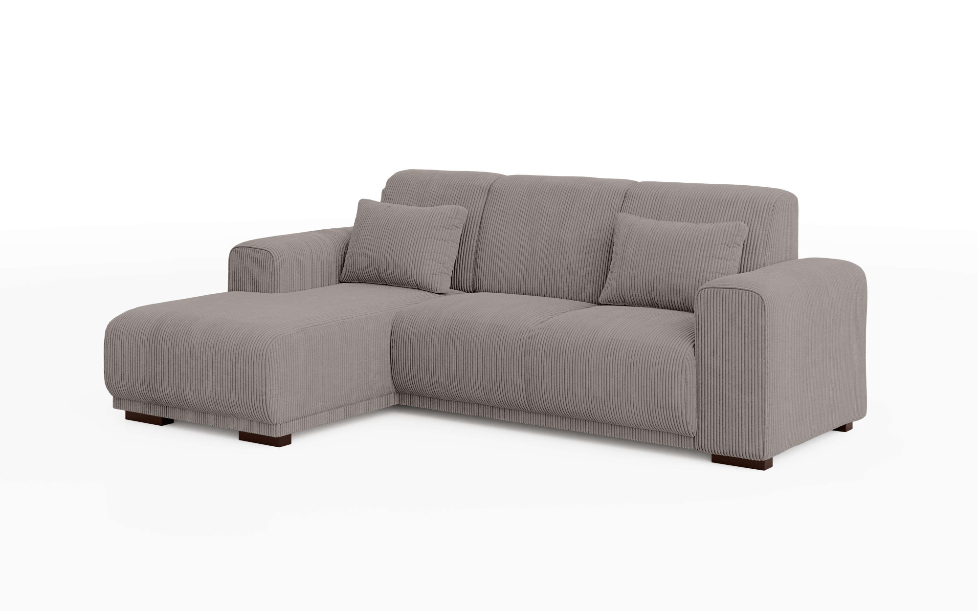Home affaire Ecksofa »BORNHOLM L-Form mit Recamiere, Maße B/T/H: 234/162/85 cm«, Recamiere links oder rechts bestellbar, Wellenfederung, inkl. 2 Kissen